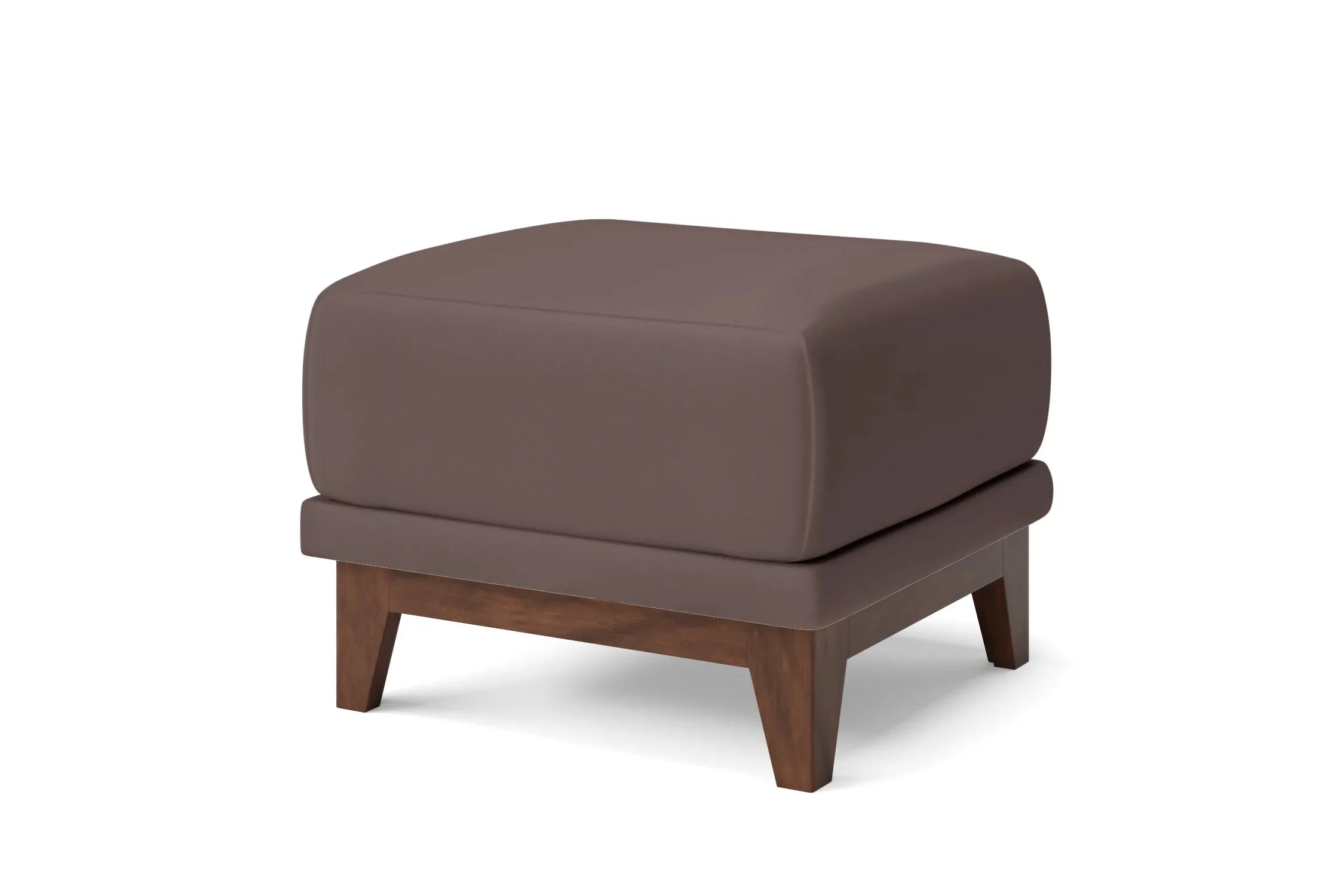 Lucca Ottoman Rose Taupe Leather