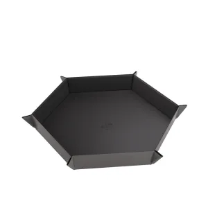 Magnetic Dice Tray: Hexagonal: Black / Gray