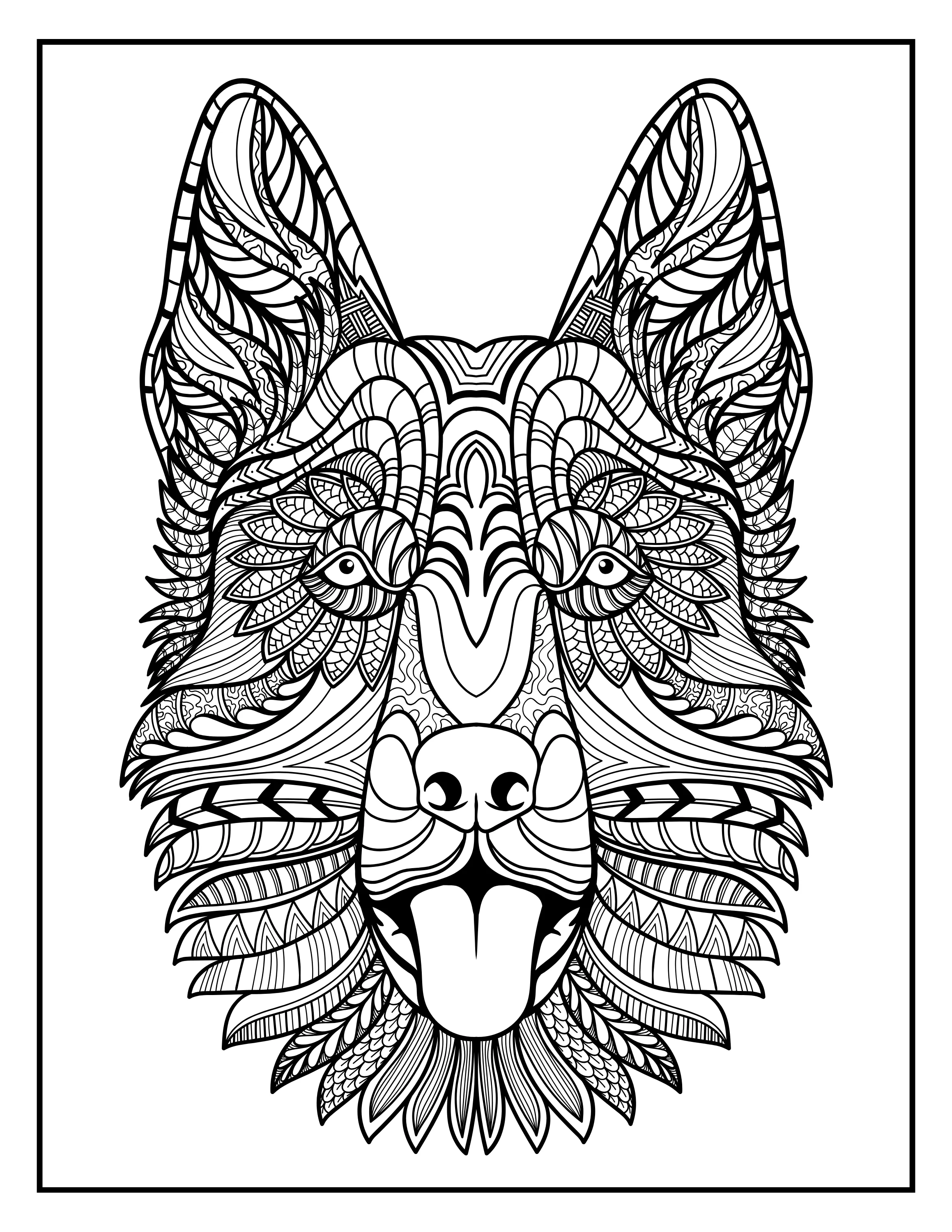 Man's Best Friends Adult Printable Coloring Pages: Dog Breeds