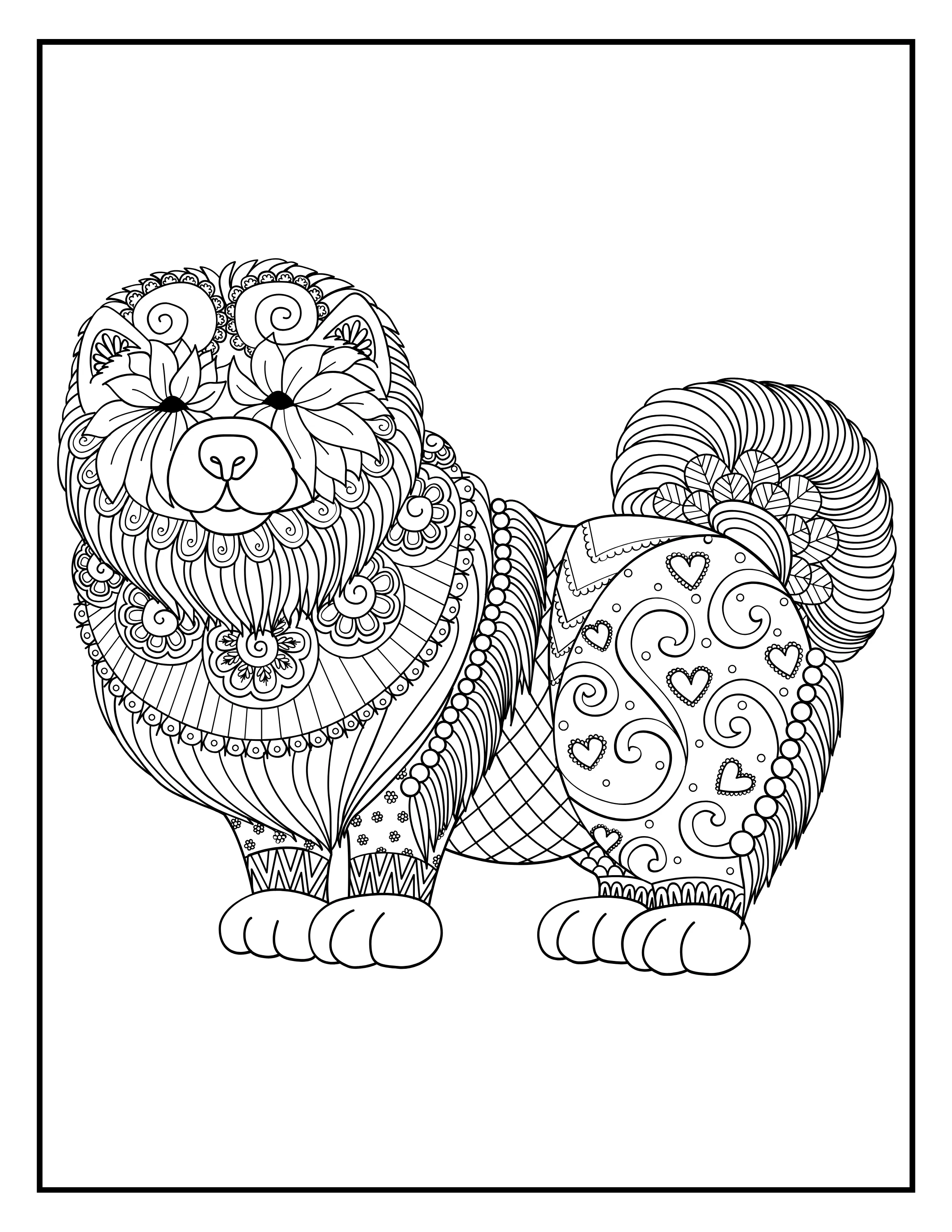 Man's Best Friends Adult Printable Coloring Pages: Dog Breeds