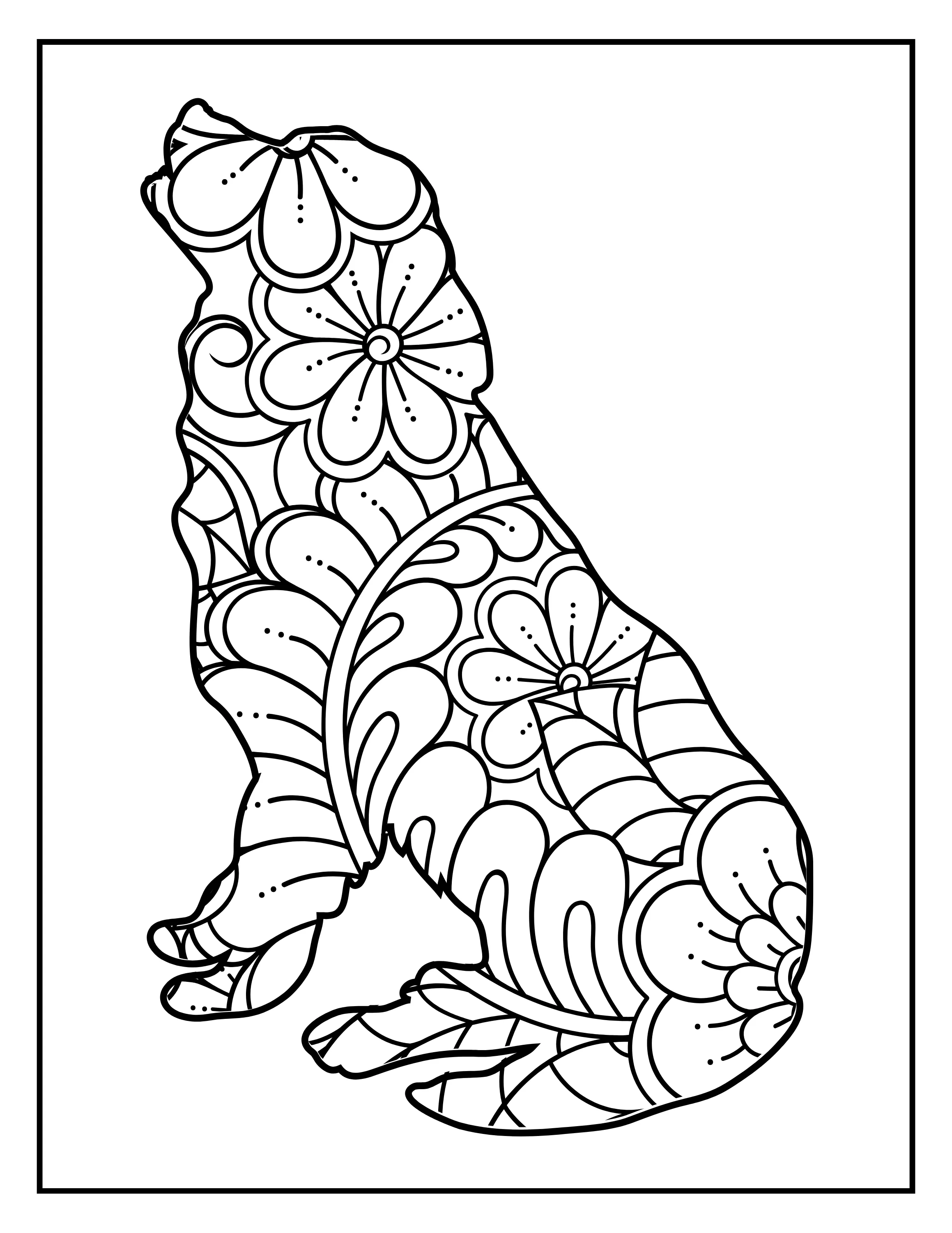 Man's Best Friends Adult Printable Coloring Pages: Dog Breeds