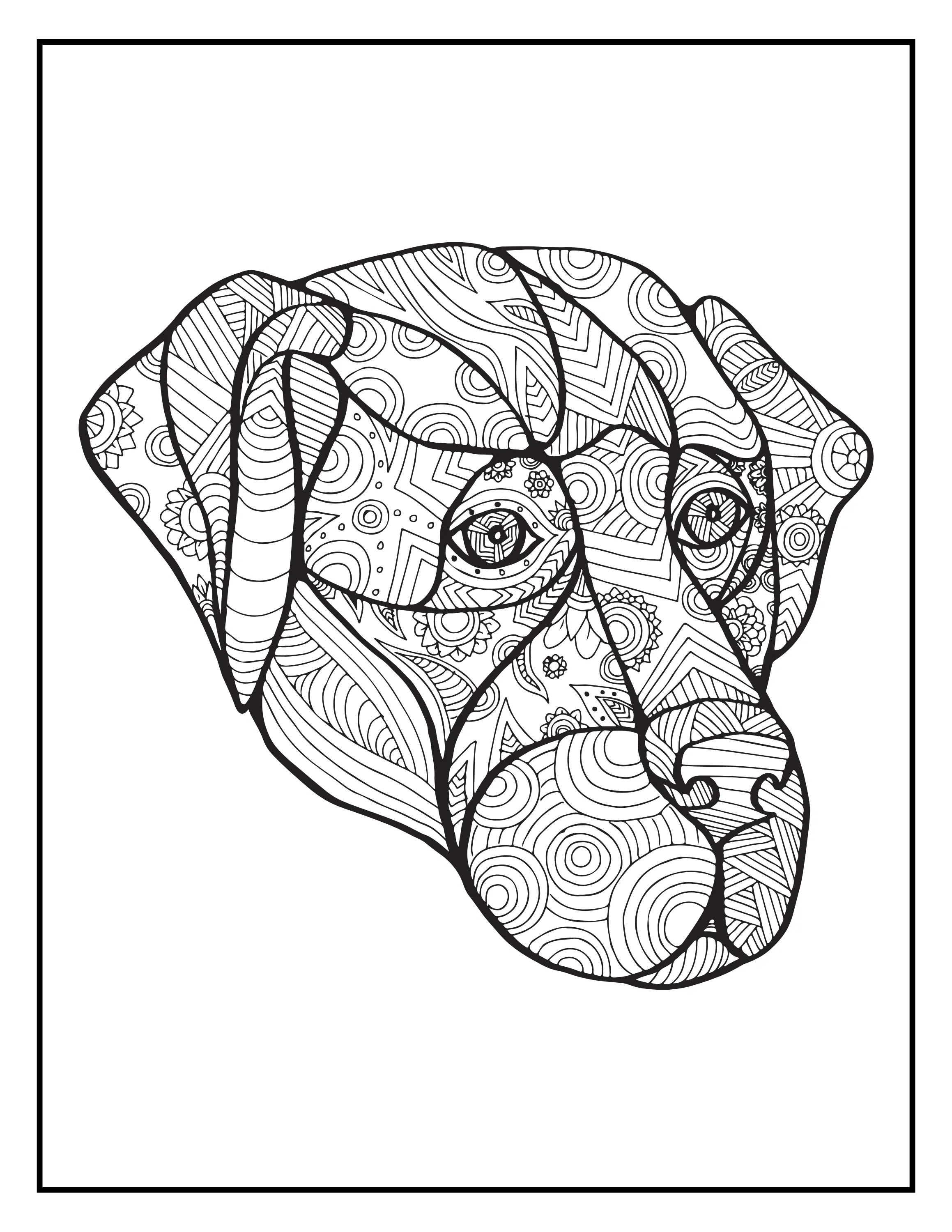 Man's Best Friends Adult Printable Coloring Pages: Dog Breeds