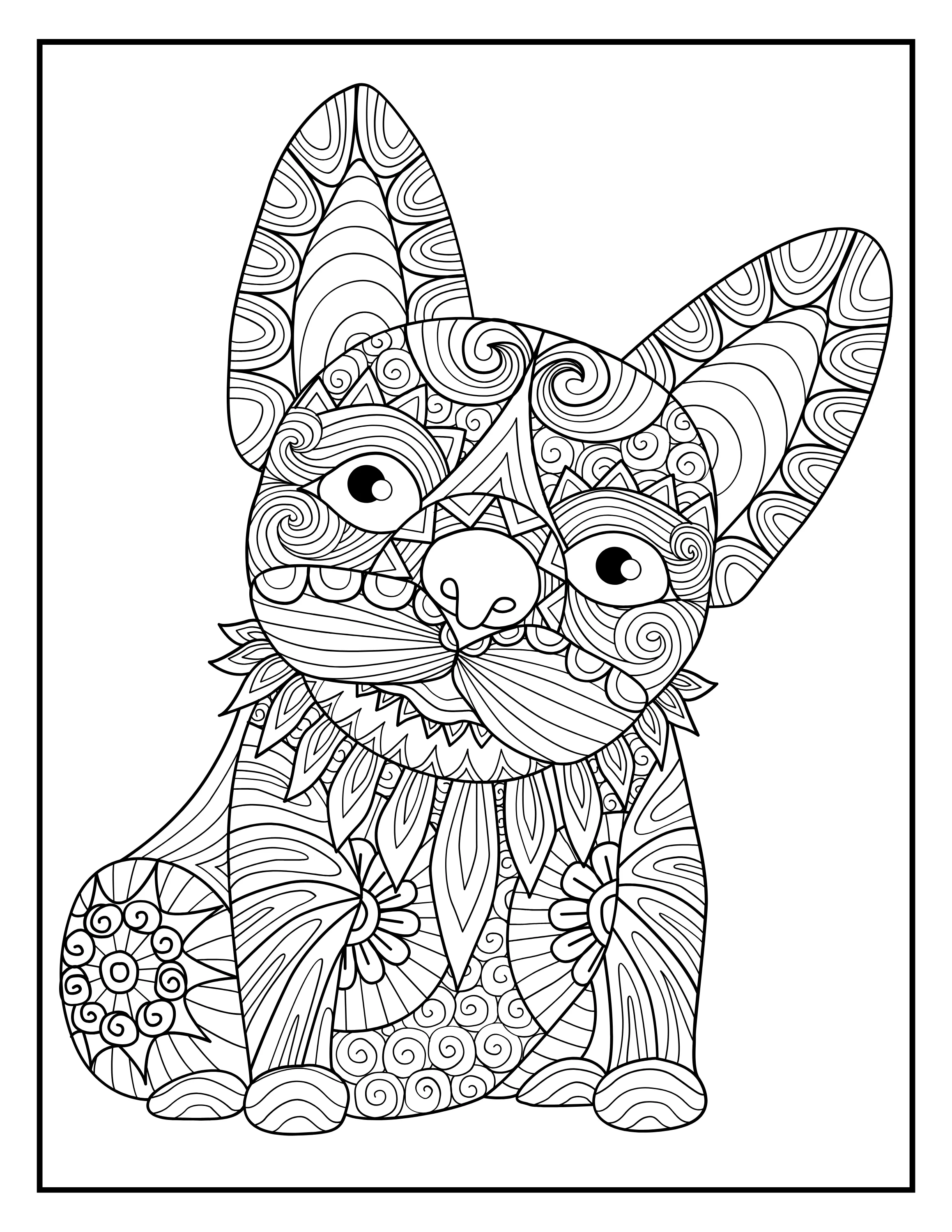 Man's Best Friends Adult Printable Coloring Pages: Dog Breeds