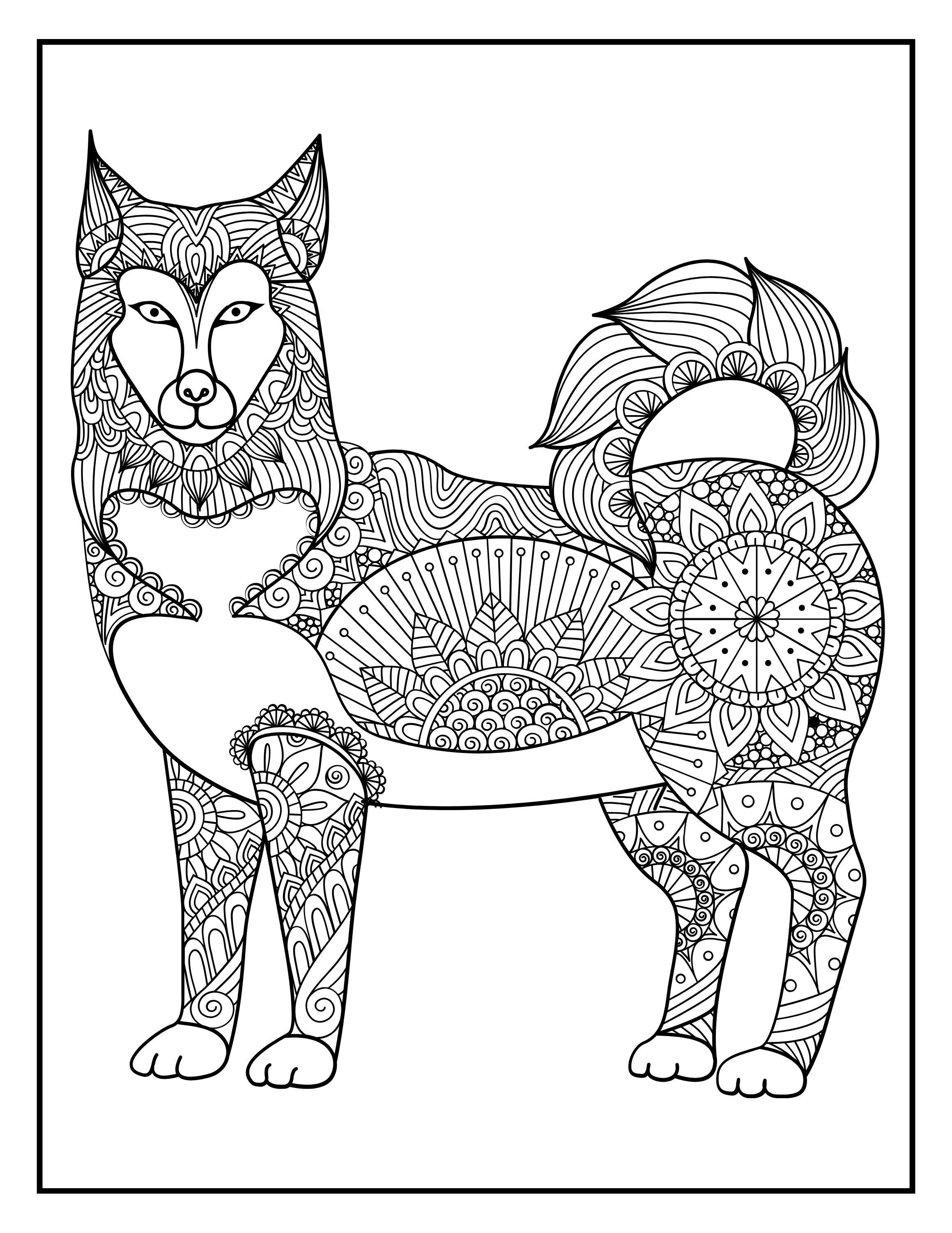 Man's Best Friends Adult Printable Coloring Pages: Dog Breeds