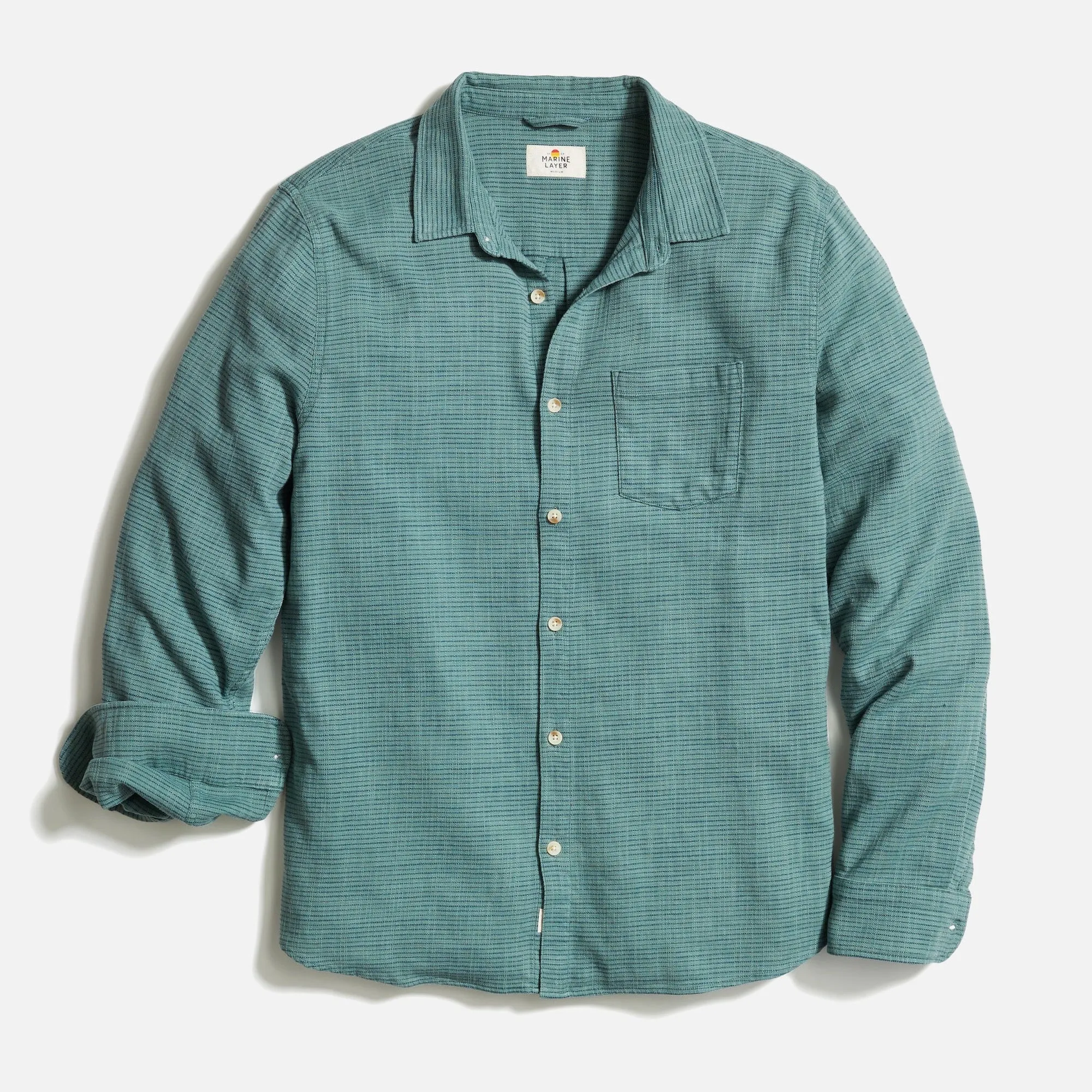 Marine Layer Long Sleeved Classic Stretch Selvage Shirt