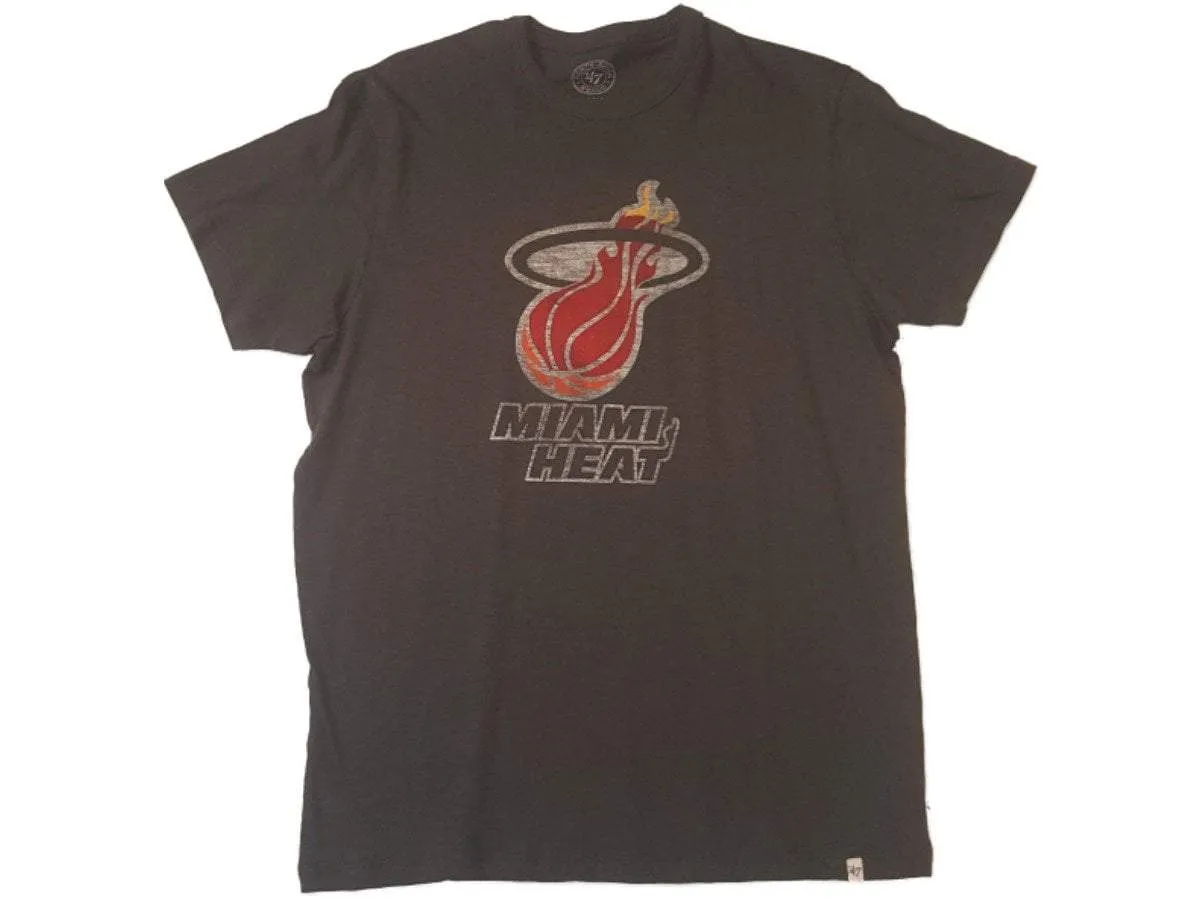 Miami Heat 47 Brand Charcoal Scrum Basic Vintage Style T-Shirt