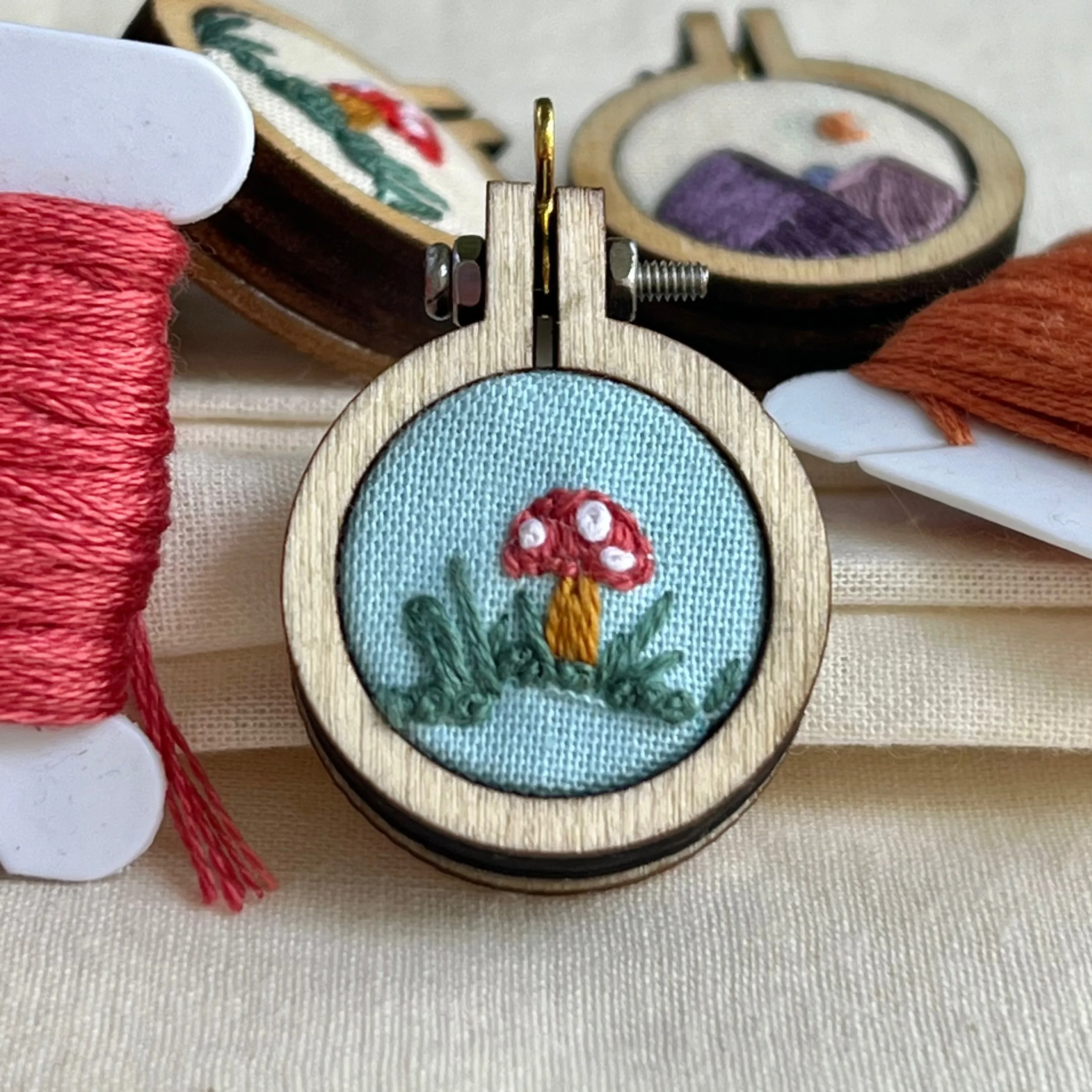 Mini Embroidered Necklaces - Choose your Favorite