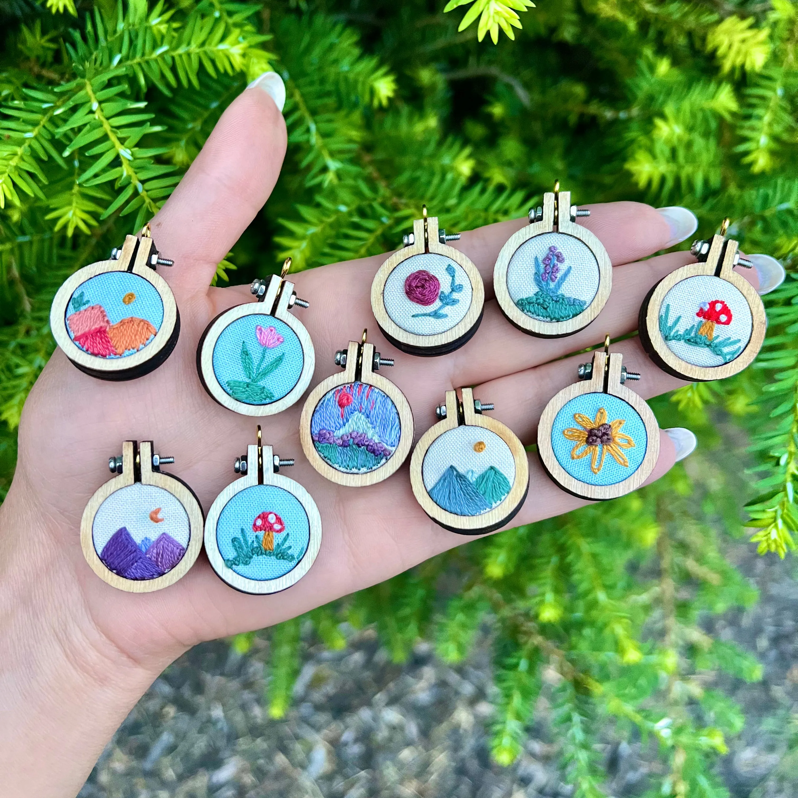 Mini Embroidered Necklaces - Choose your Favorite