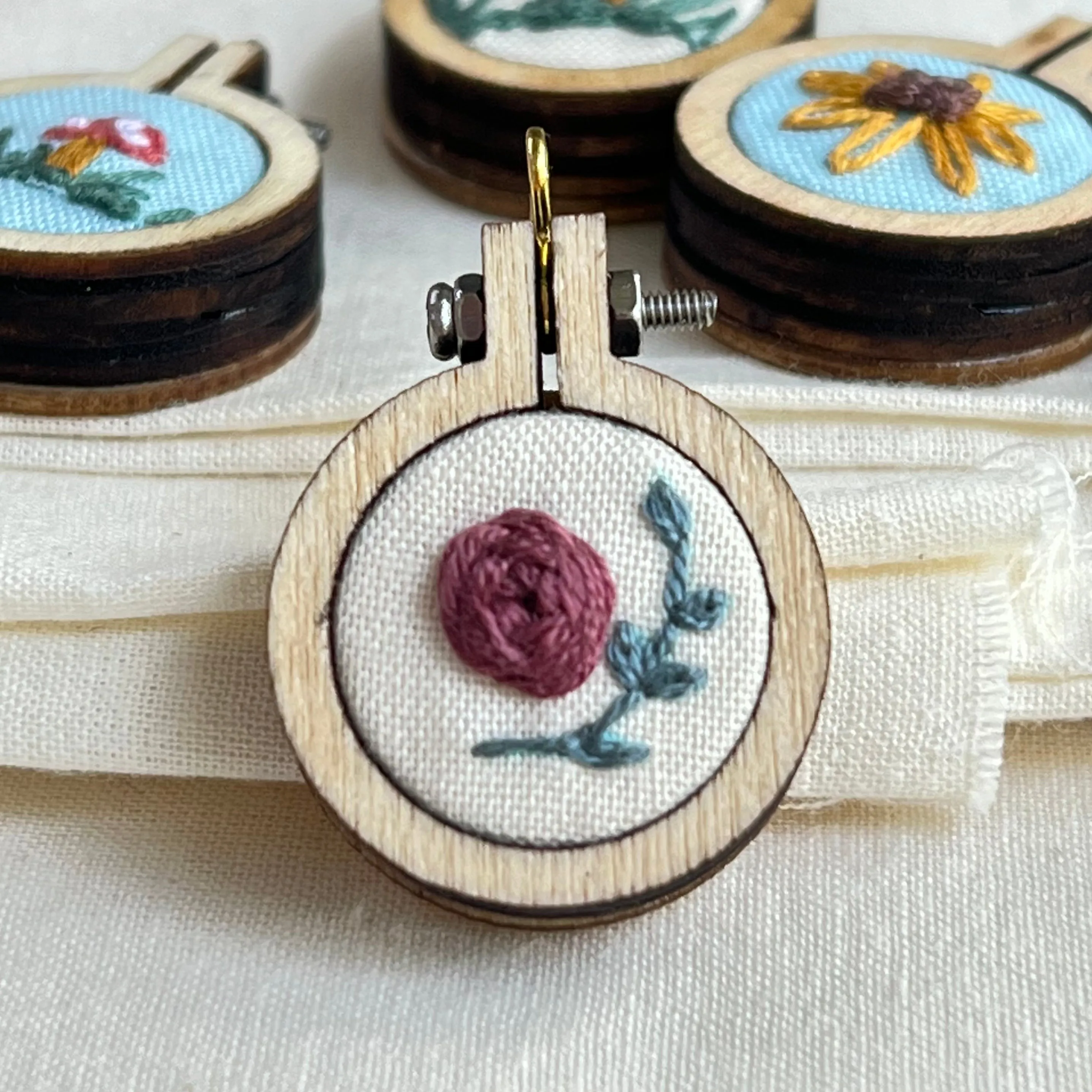 Mini Embroidered Necklaces - Choose your Favorite