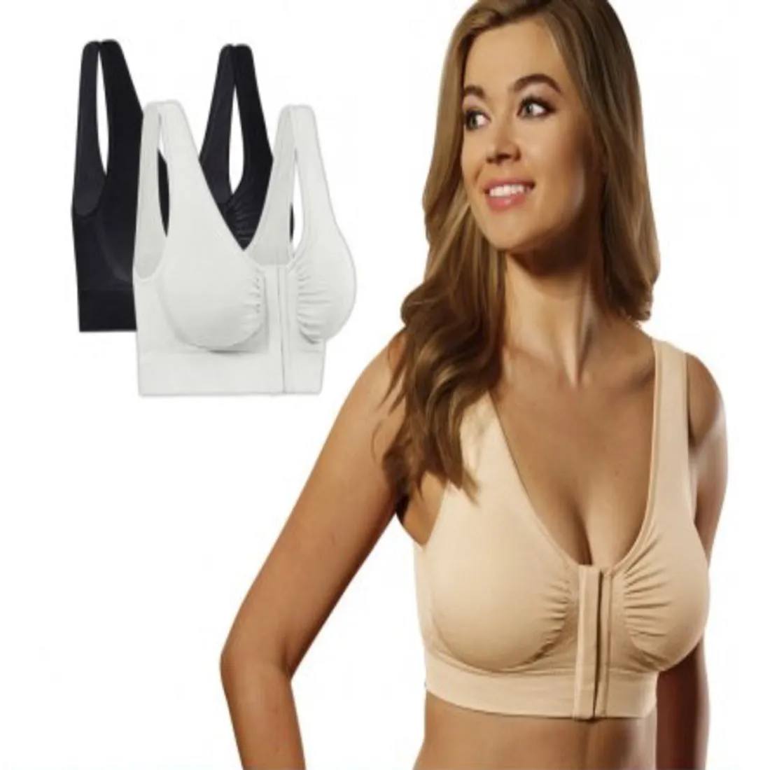 Miracle Bamboo Comfort Bra Deluxe - Set of 3 - Large (37-40")