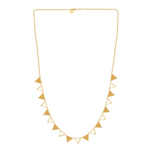 Modern Triangular Shaped 22k Gold Necklace