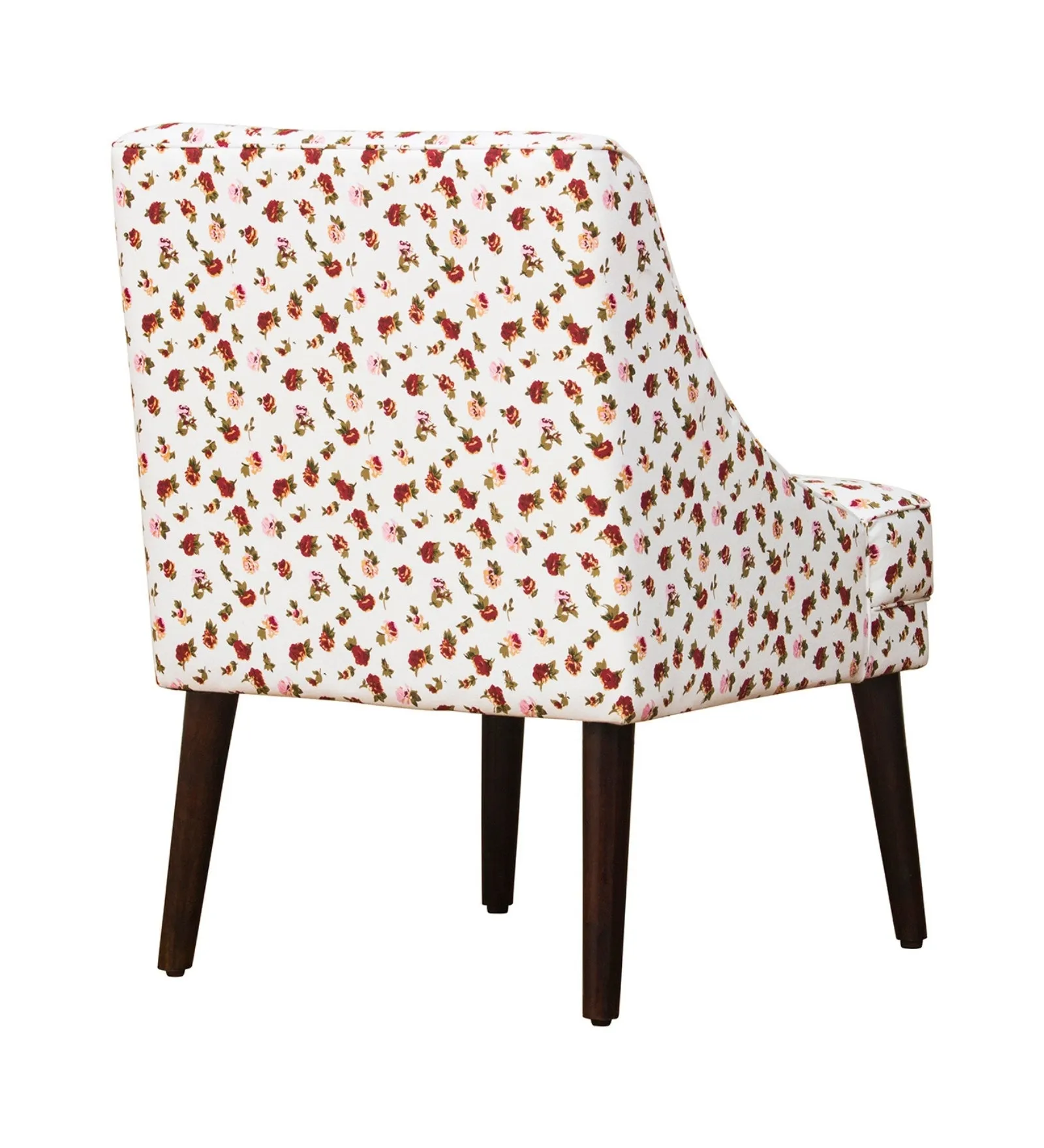 Moly Floral Print Fabric Accent Chair in Multi Colour