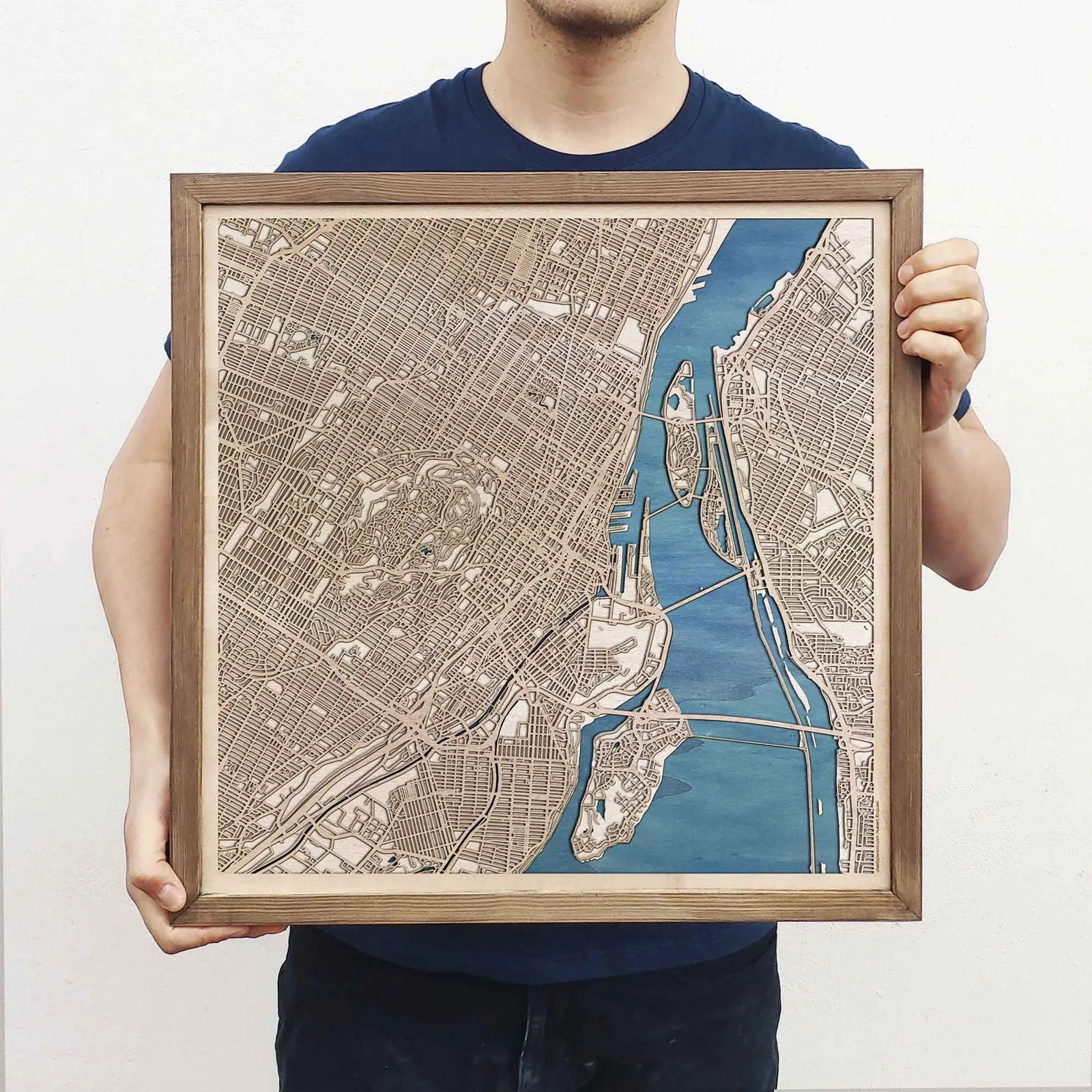 Montreal Wooden Map