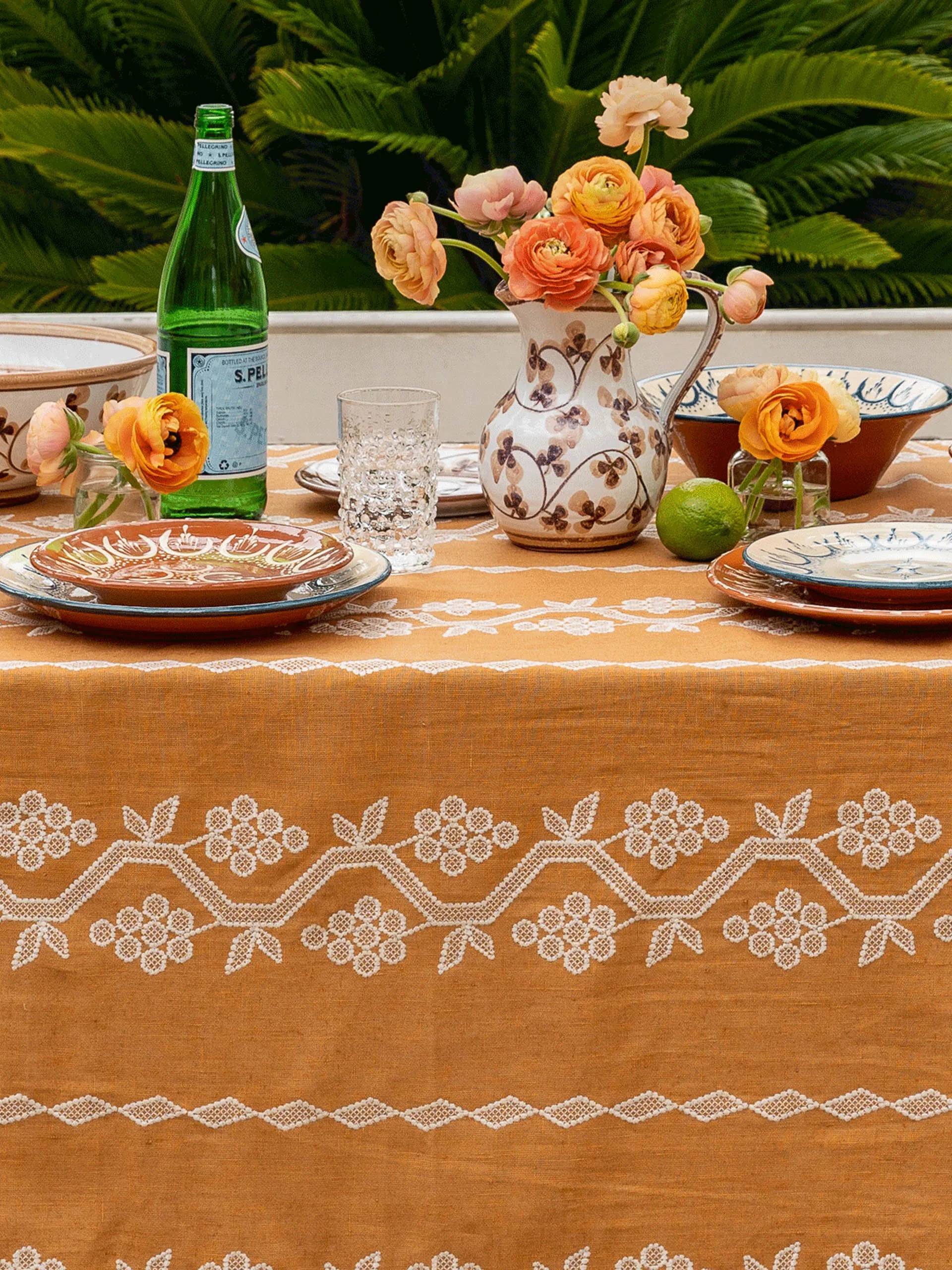 Napa hand-embroidered tablecloth