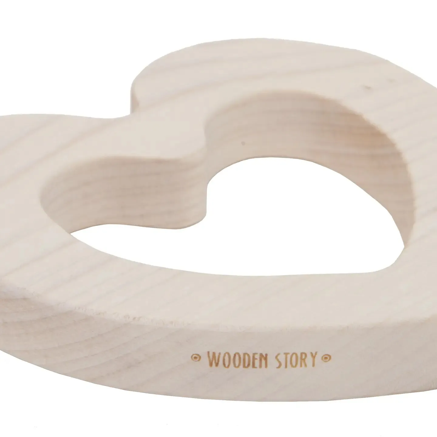 Natural Wooden Teether Heart