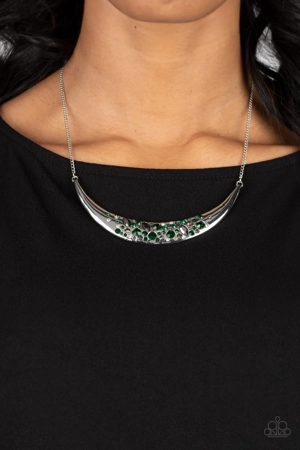 Necklaces Bejeweled Baroness - Green N2379