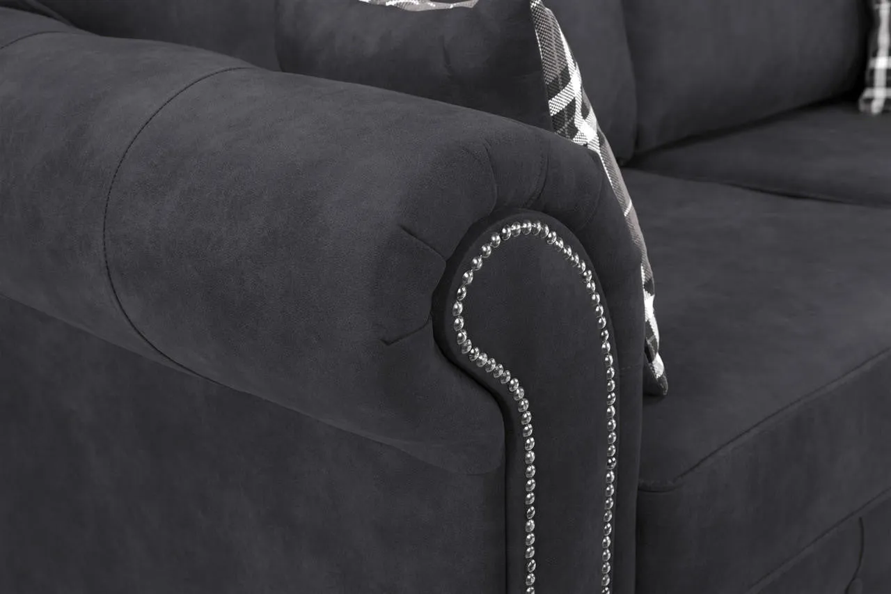 Oakland Sofa - Charcoal Armchair - 115 CM