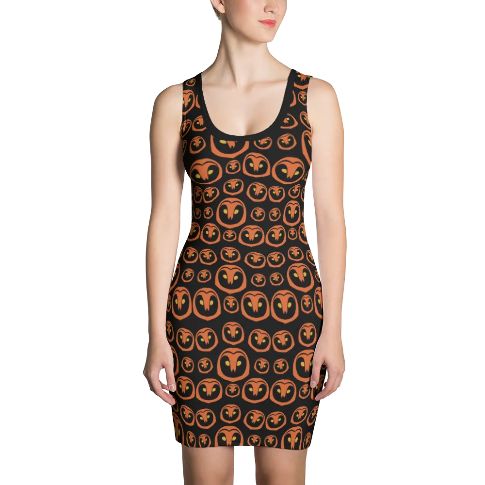 Orange Owl Dress - Teefuse