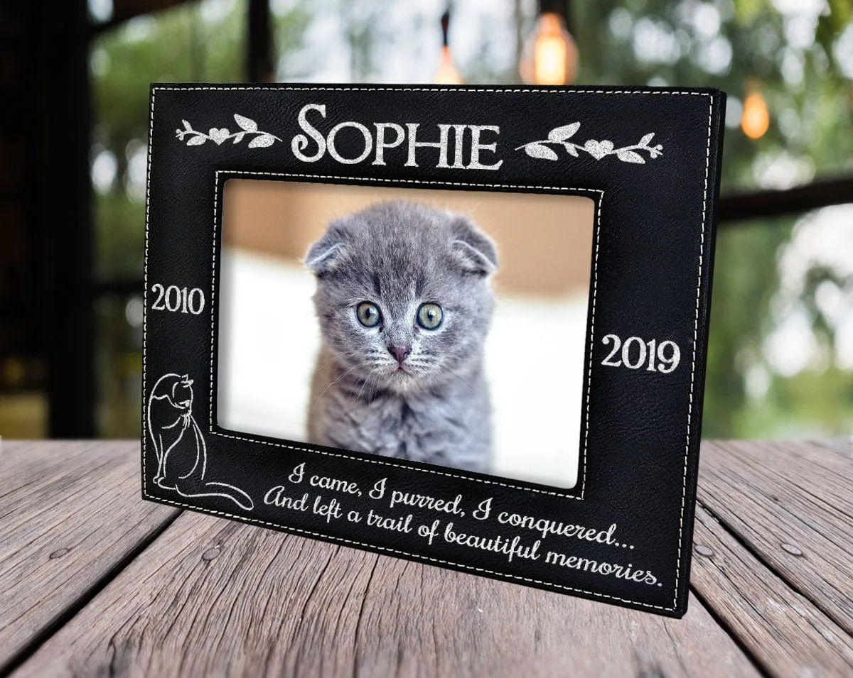 Personalized Cat Pet Picture Frame Engraved Pet Loss Memorial Plaque In Loving Memory Cats Sympathy Mom Dad Sister Brother Thoughful Gift