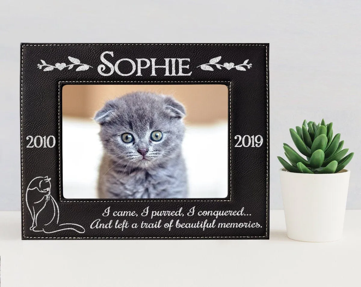 Personalized Cat Pet Picture Frame Engraved Pet Loss Memorial Plaque In Loving Memory Cats Sympathy Mom Dad Sister Brother Thoughful Gift