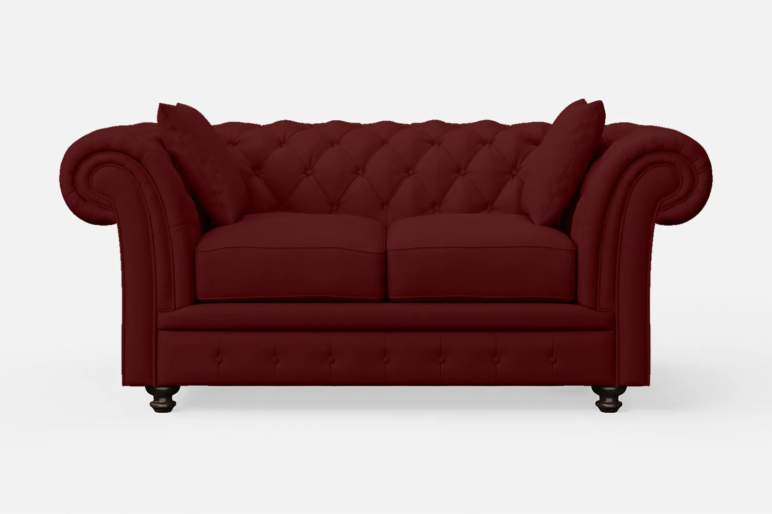 Pesaro 2 Seater Sofa Red Leather