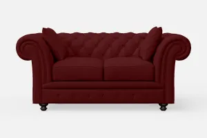 Pesaro 2 Seater Sofa Red Leather