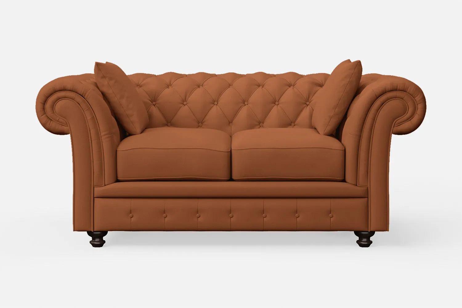 Pesaro 2 Seater Sofa Tan Brown Leather