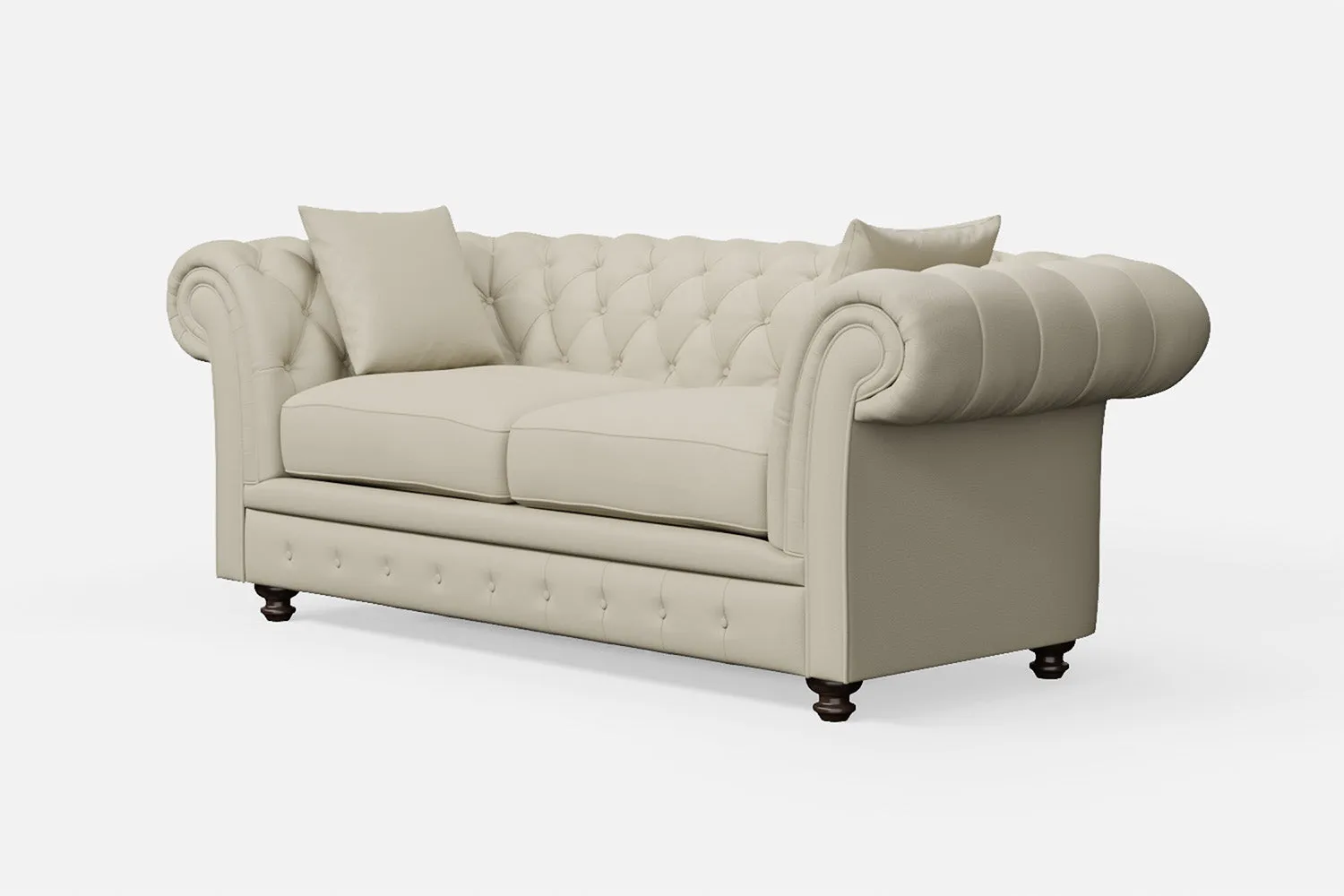 Pesaro 3 Seater Sofa Cream Leather