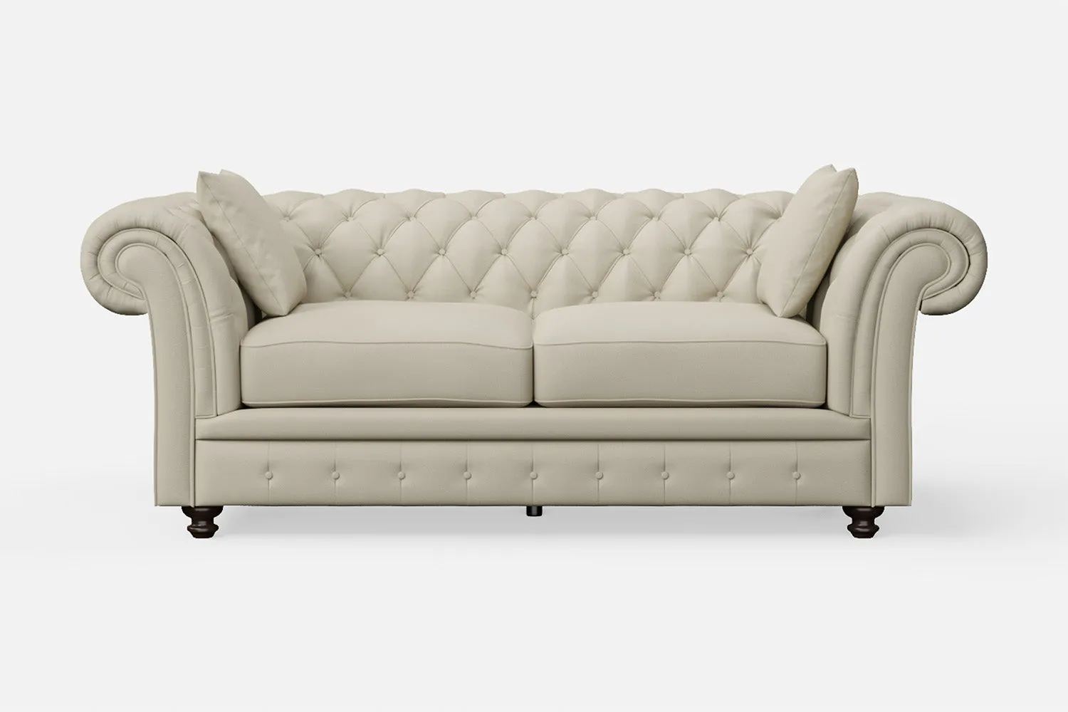 Pesaro 3 Seater Sofa Cream Leather