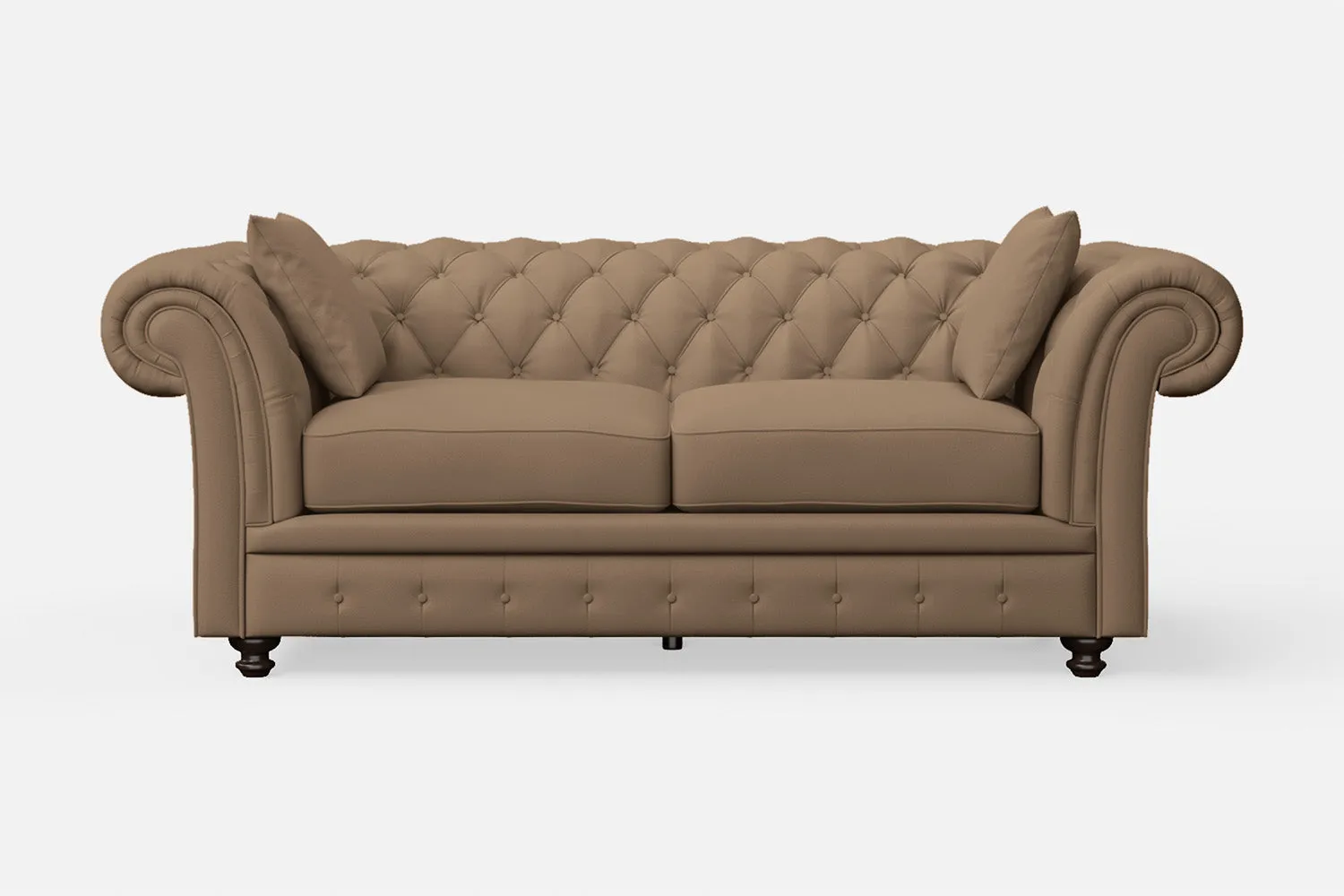 Pesaro 3 Seater Sofa Stone Leather