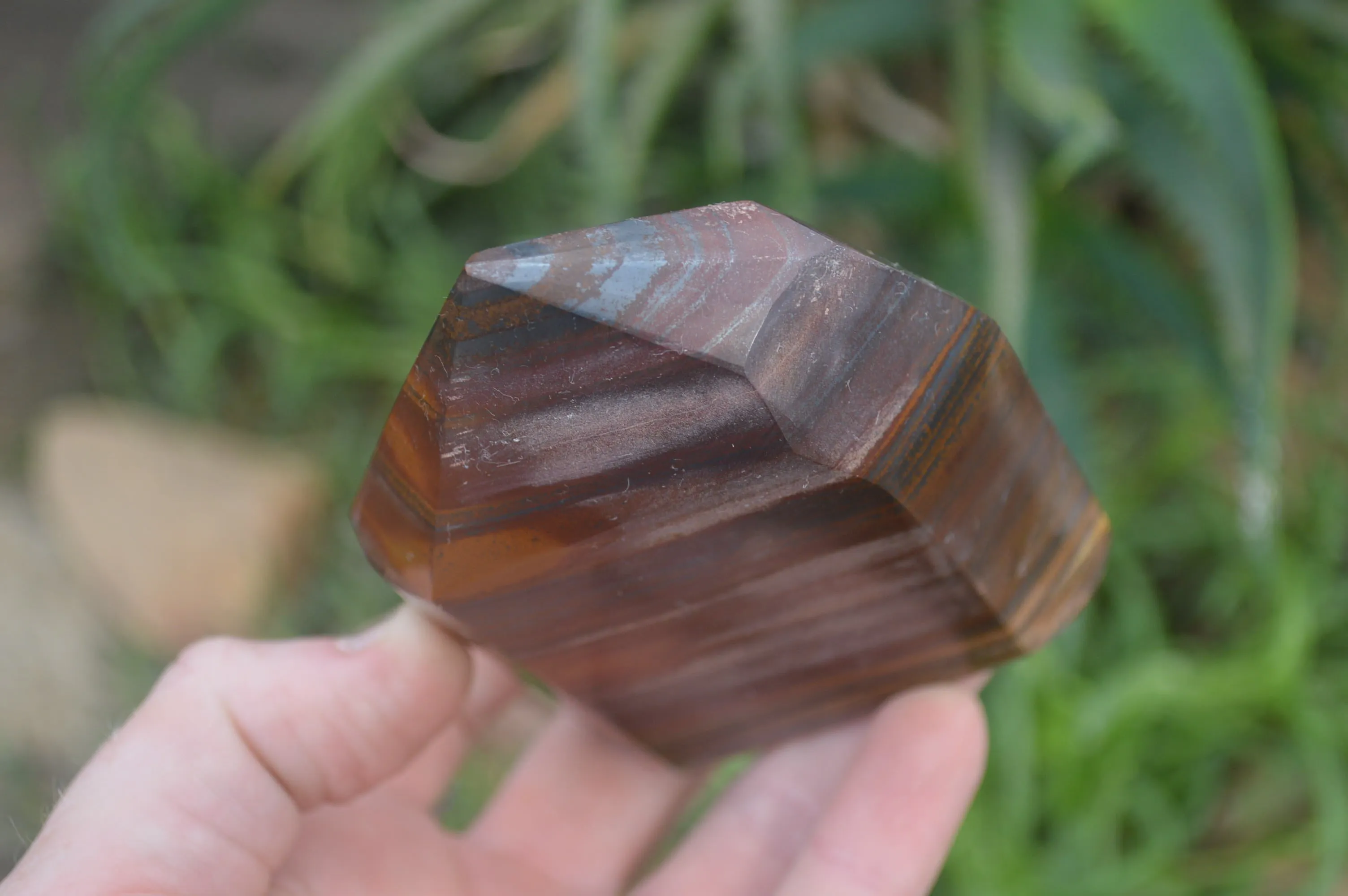 Polished Tiger Iron Jasper Points x 4 From South Africa