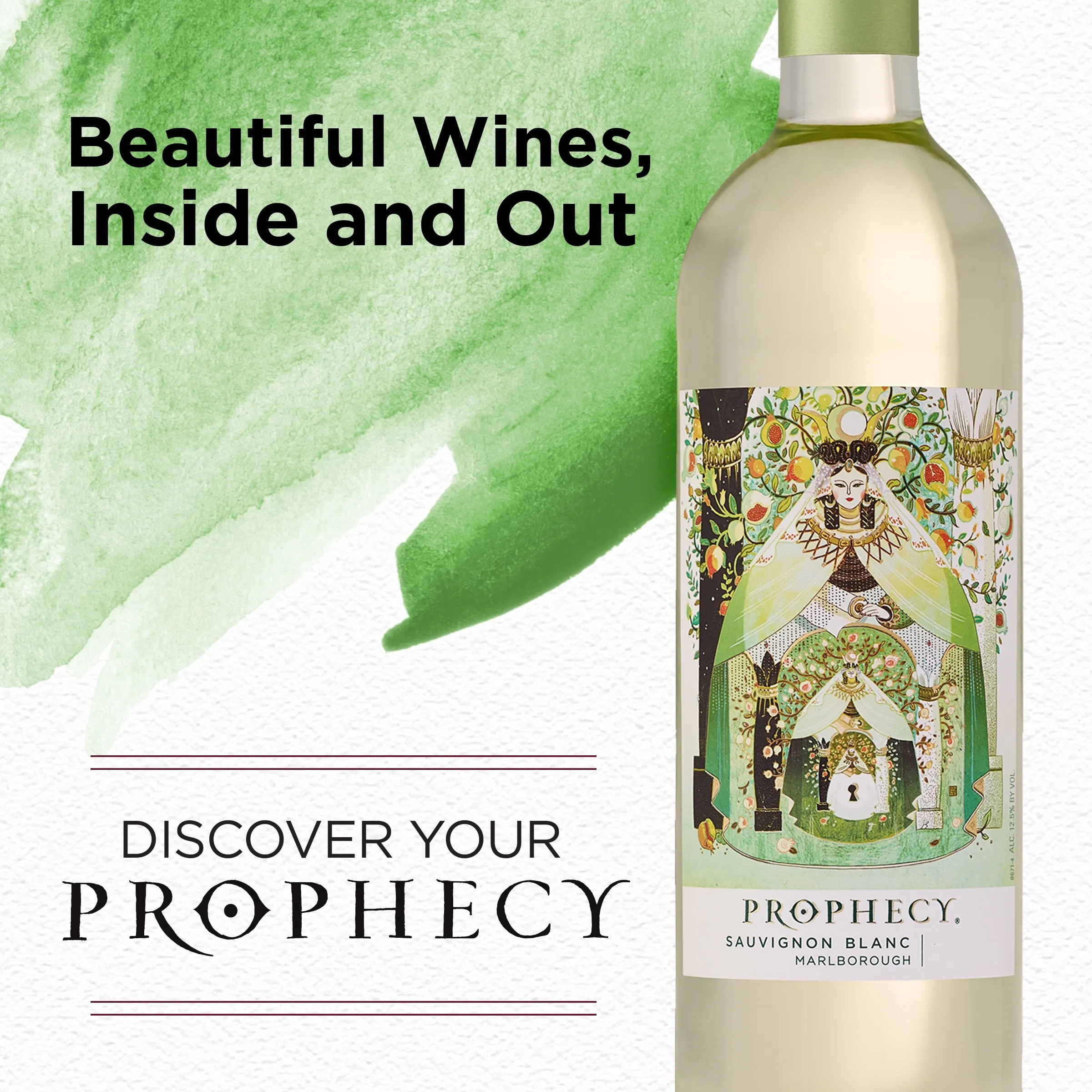 Prophecy Wines Sauvignon Blanc Wine, New Zealand, 750ml Glass Bottle