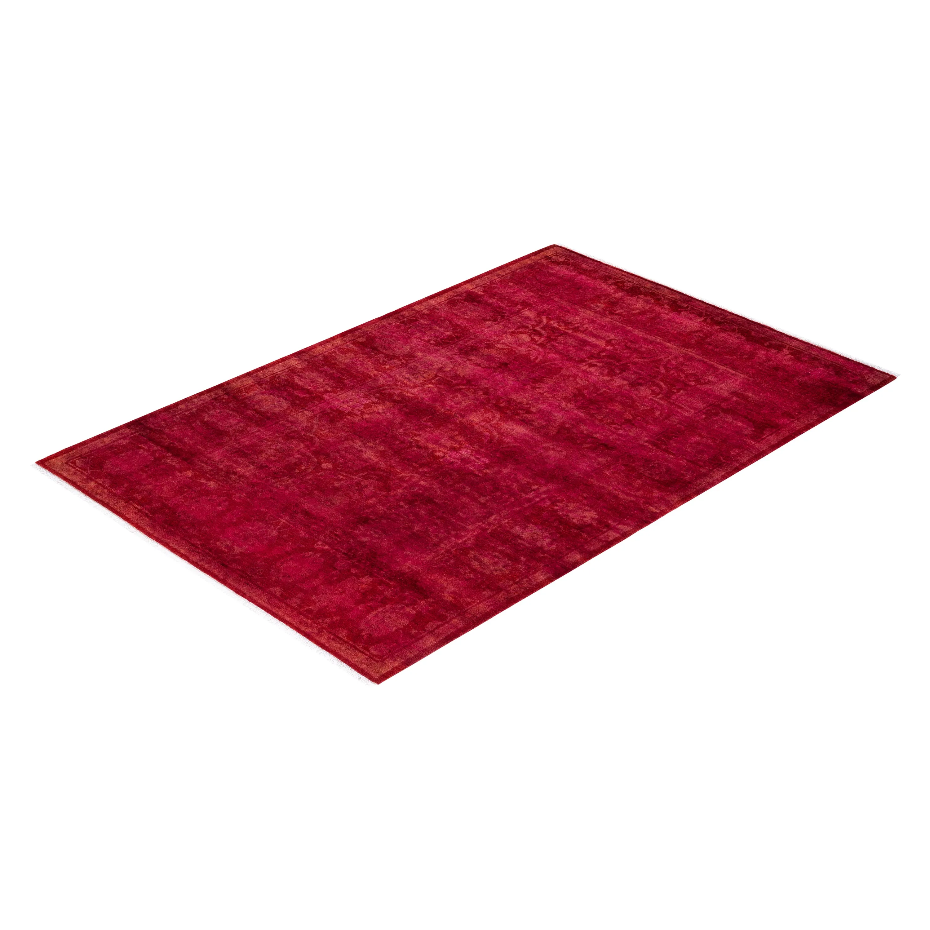 Red Samsara Wool Rug - 4'1" x 6'2"