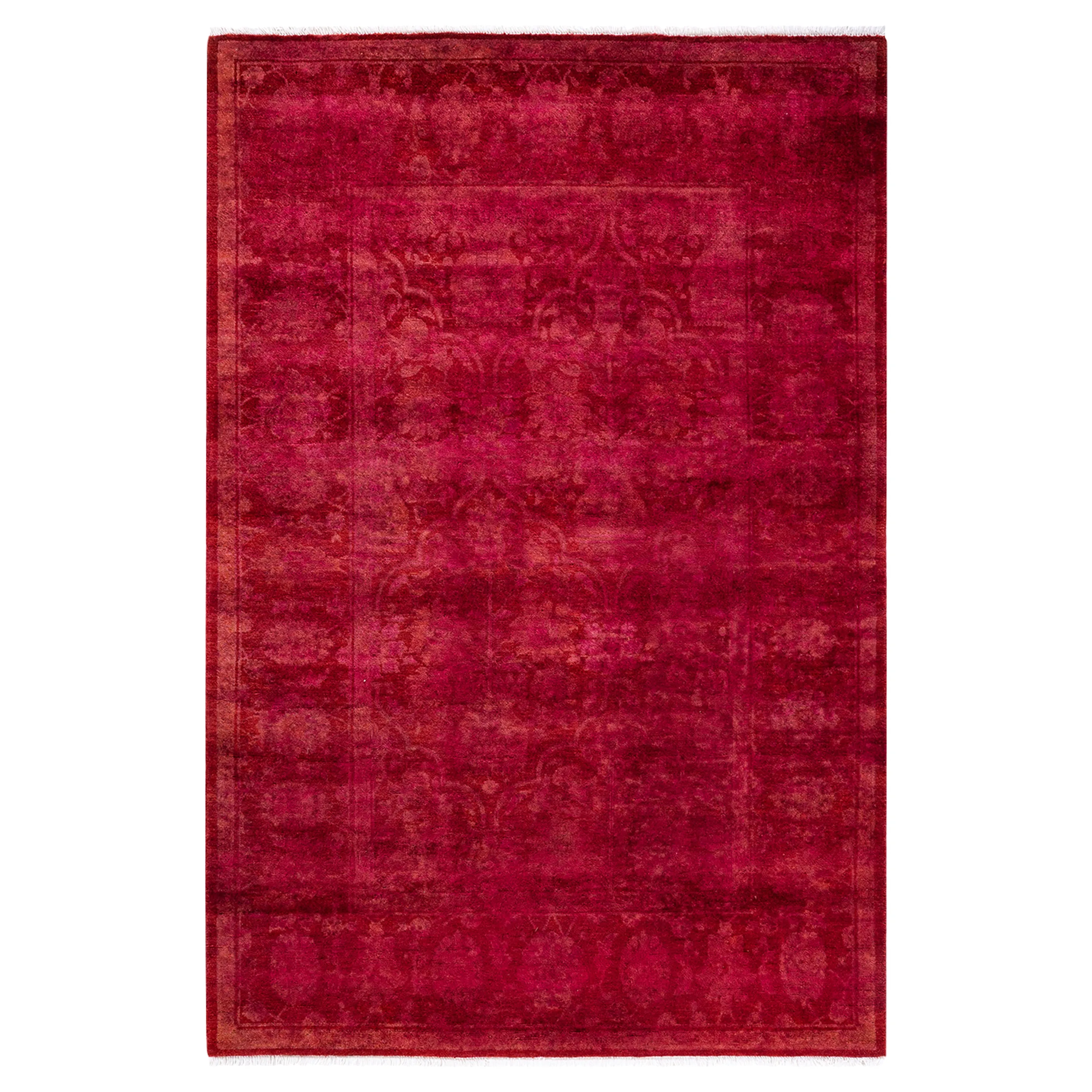 Red Samsara Wool Rug - 4'1" x 6'2"