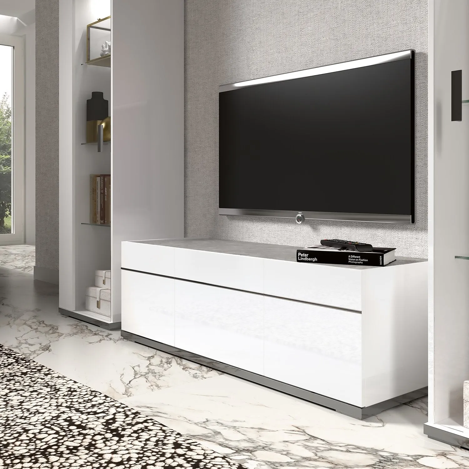 Roma 47" TV Stand - White