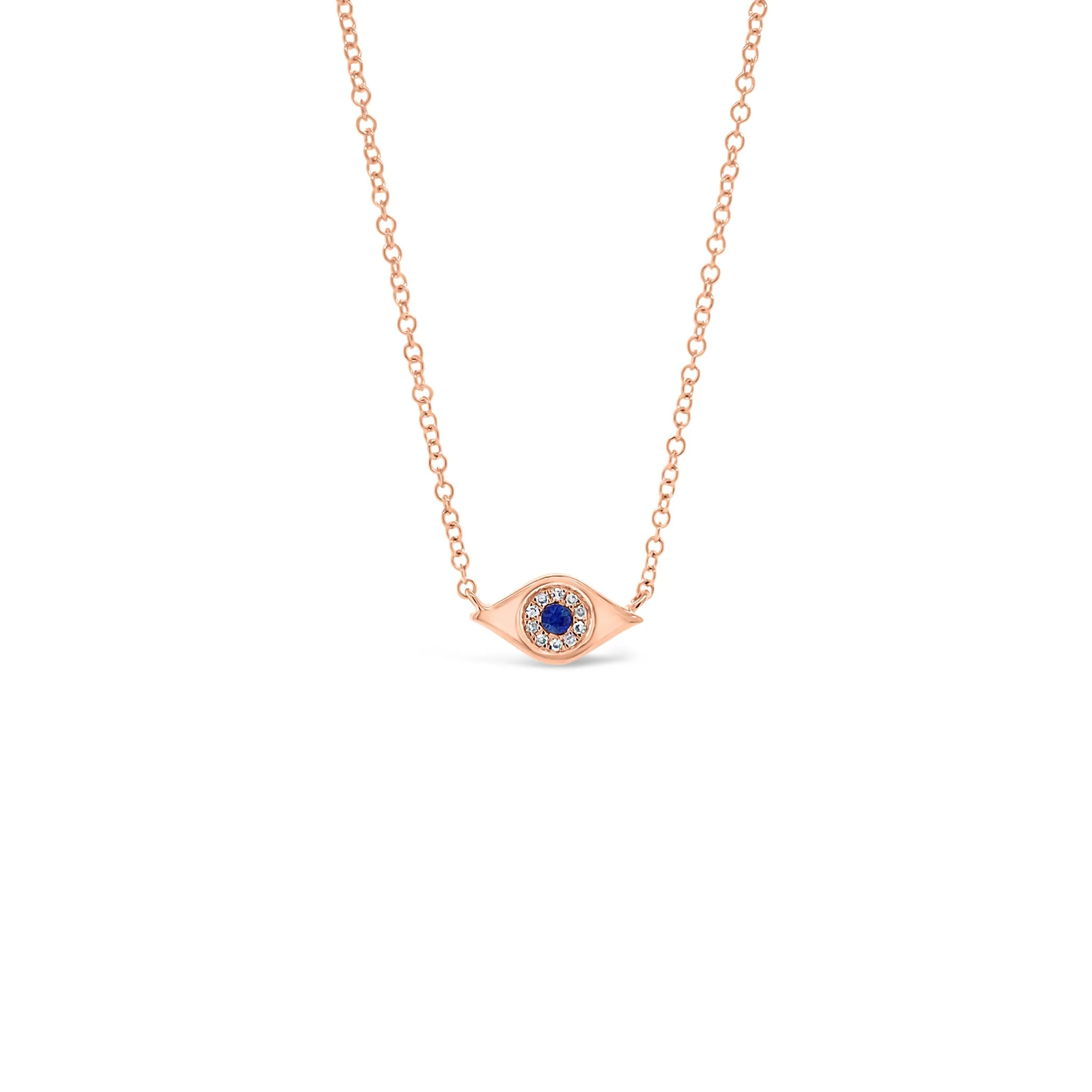 Sapphire & Diamond Evil Eye Mini Pendant