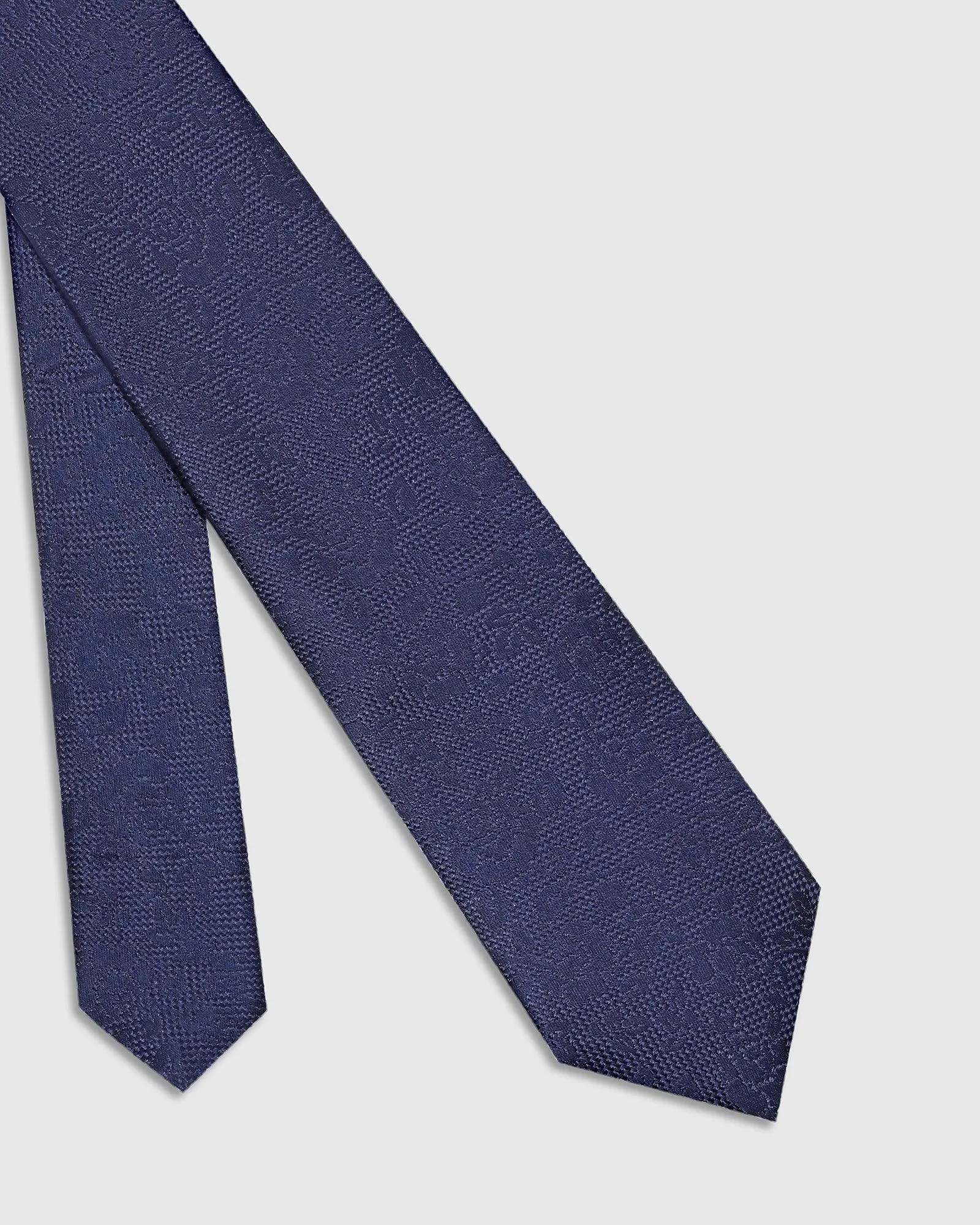 Silk Navy Printed Tie - Teddy