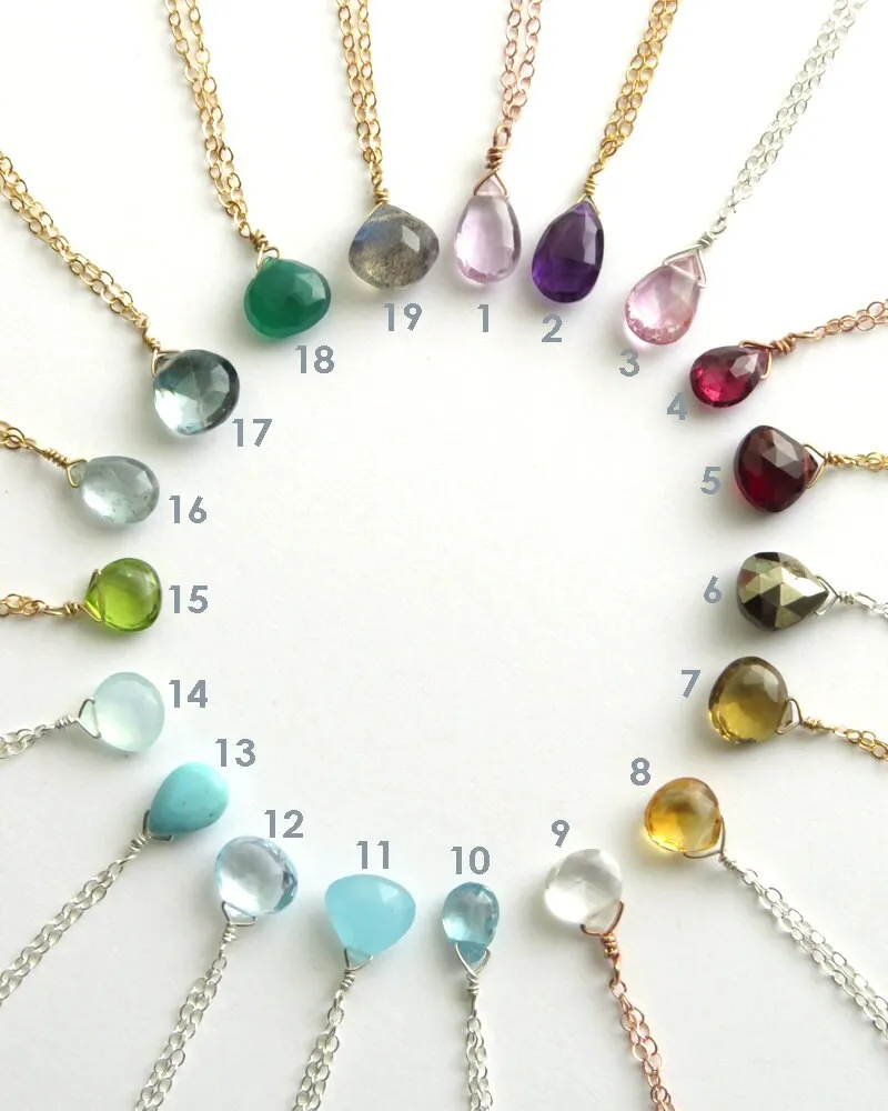 Tiny Gemstone Necklace