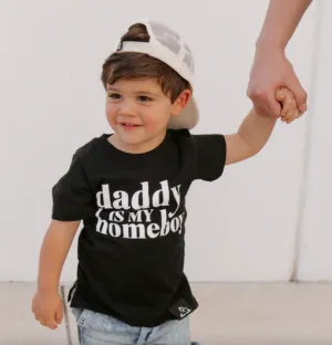 Trilogy Design Co - Daddy is my Homeboy Tee in Black