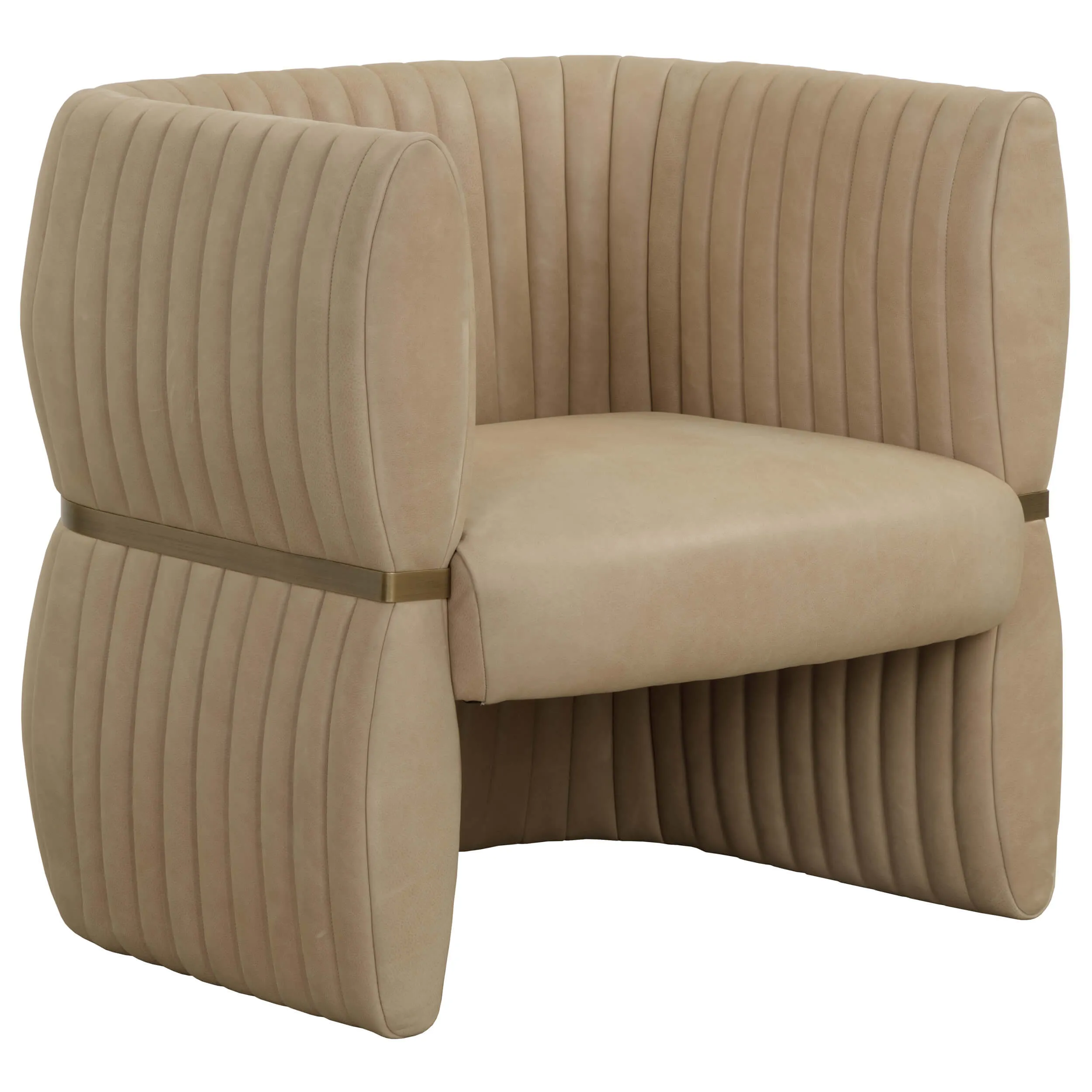 Tryor Leather Chair, Sahara Sand