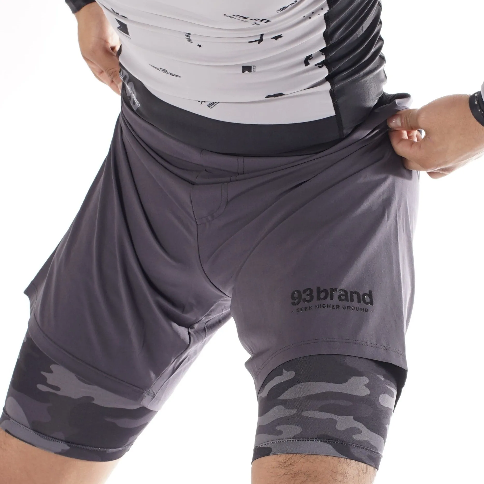 Two-Layer GOD V2 Shorts - Black Camo Edition