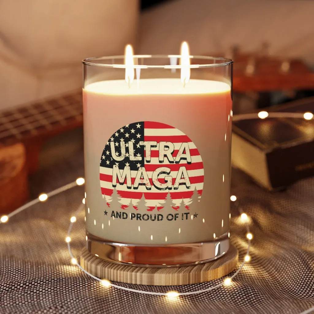 Ultra MAGA And Proud Of It Scented Candle - Full Glass, 11oz (3 scents)