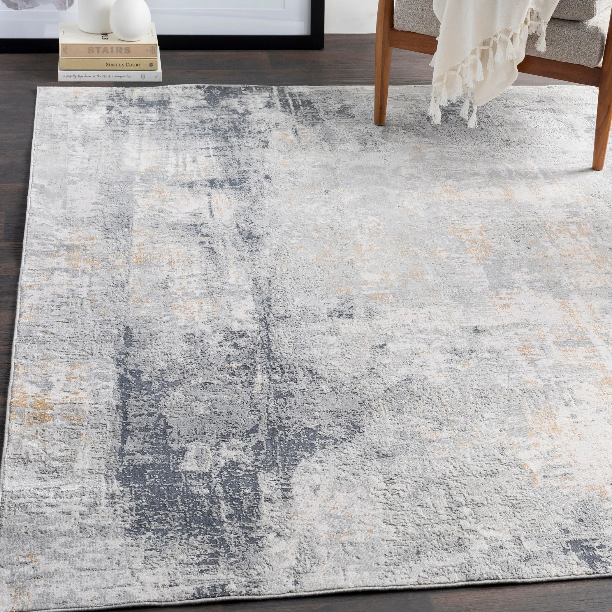 Uttermost Paoli Gray Abstract 5 X 7.5 Rug