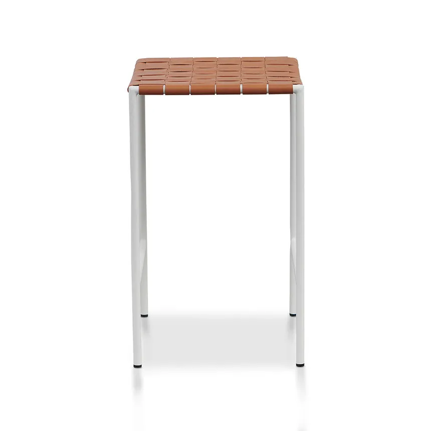 White Frame Bar stool - Tan (Set of 2)