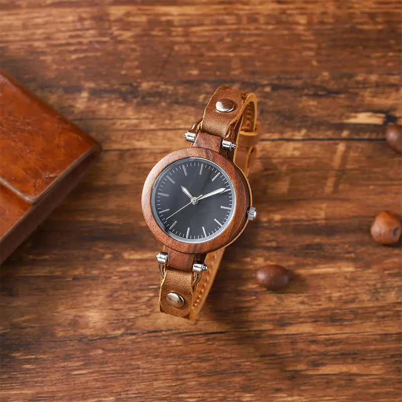 Women's Elegant Lightweight Natural Wooden Watch