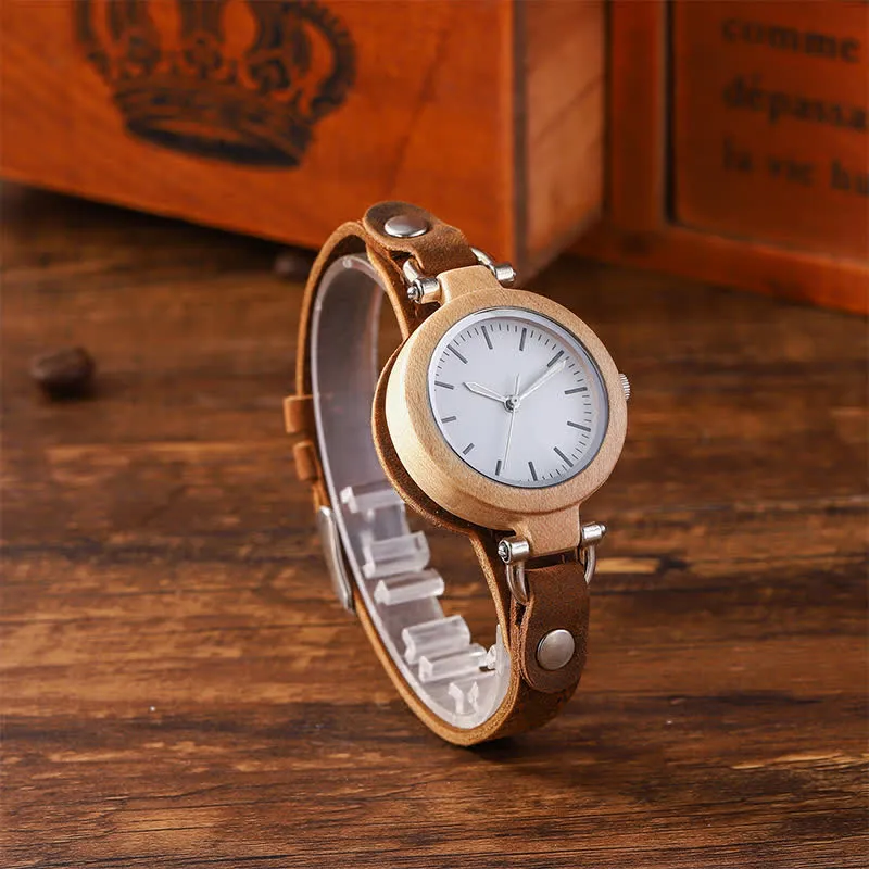 Women's Elegant Lightweight Natural Wooden Watch