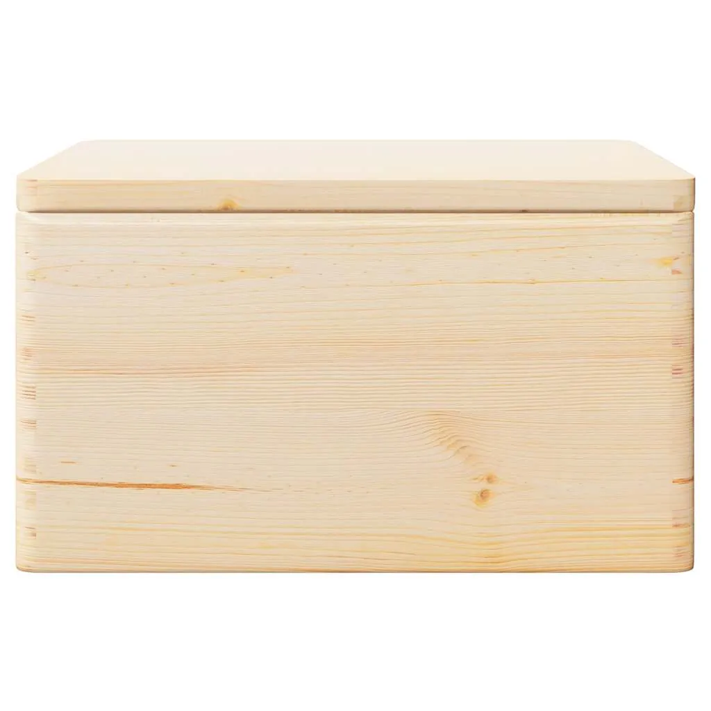 Wooden Box with Lid and Handles 40x30x23 cm Solid Wood Pine