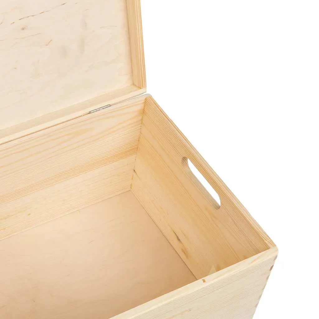 Wooden Box with Lid and Handles 40x30x23 cm Solid Wood Pine